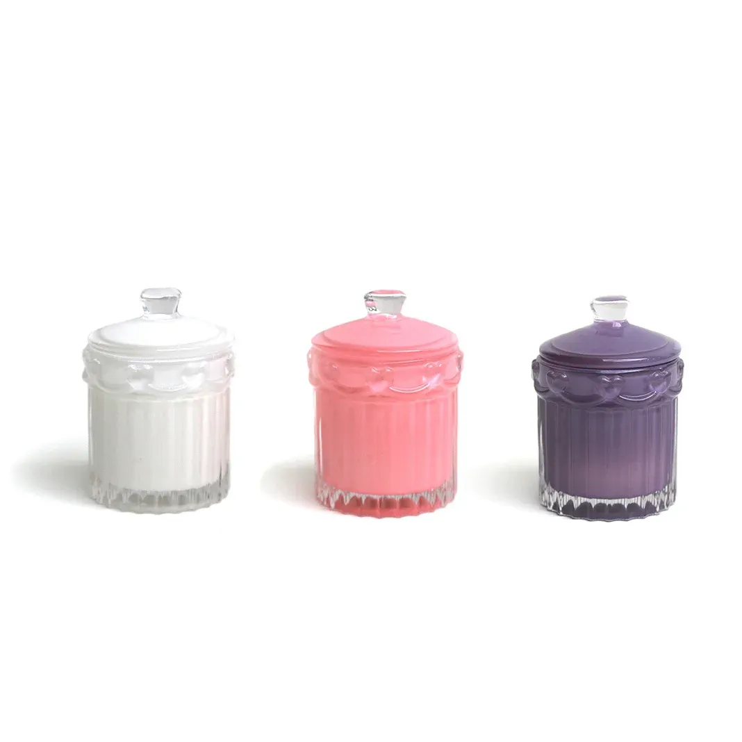 Frosted Cylinder Glass Bonbonniere