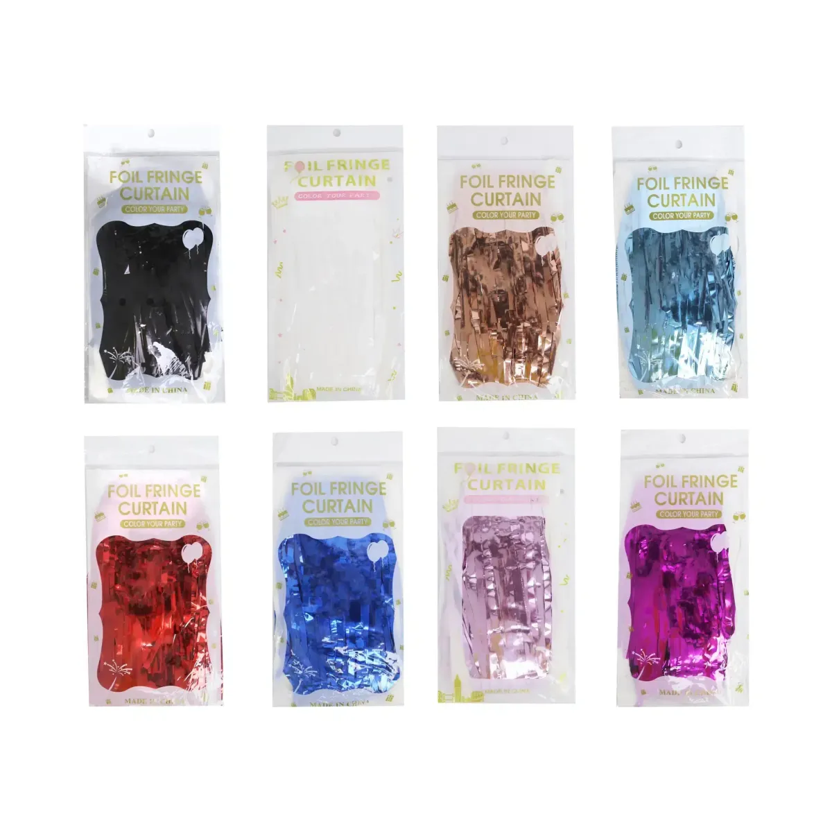 Colored Foil Fringe Curtain – Add Dazzling Sparkle to Your Event!