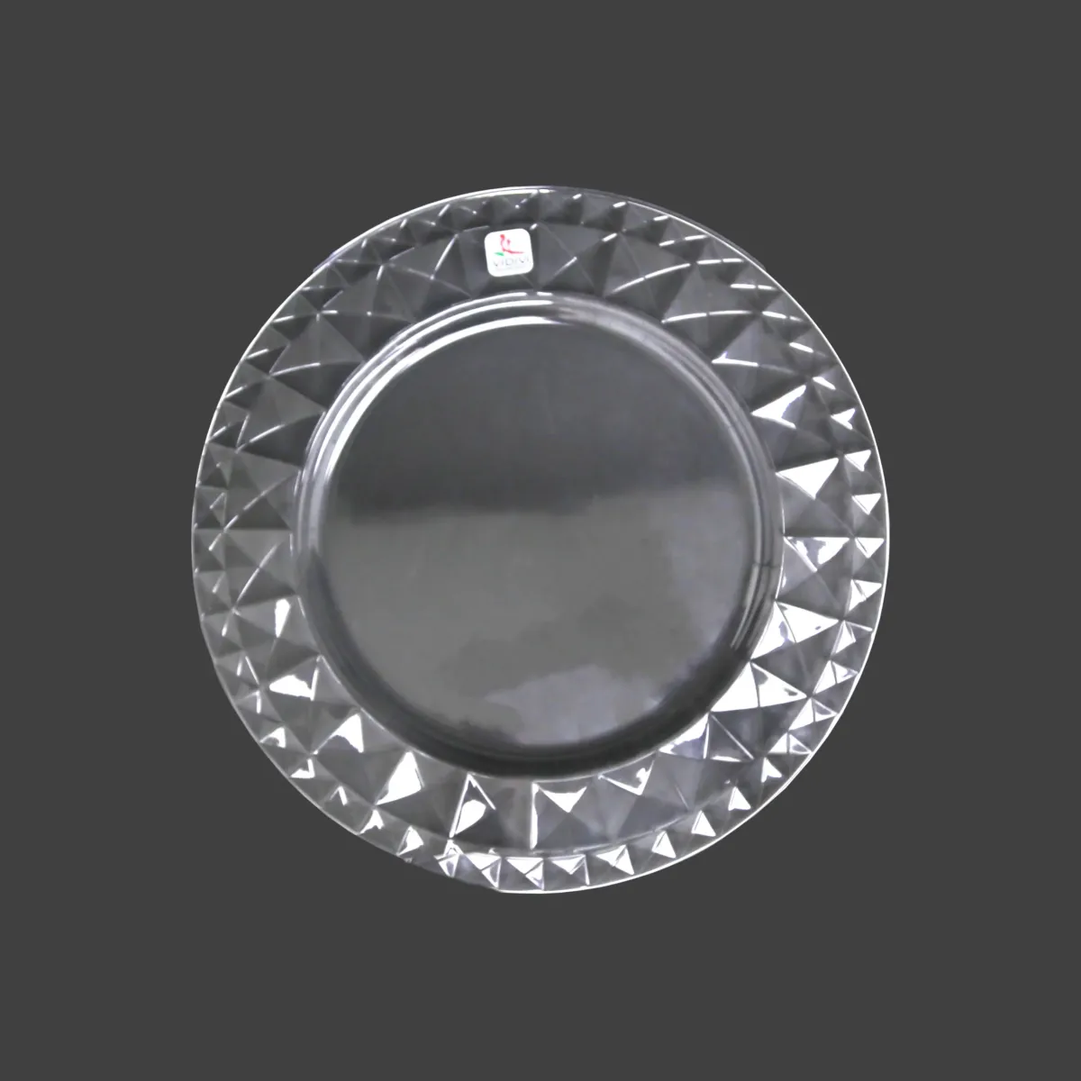 Round Transparent Carre Charger Plate