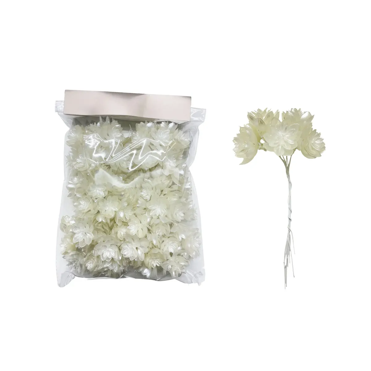 Ivory Pearl Mini Lotus Motif – Elegant Applique