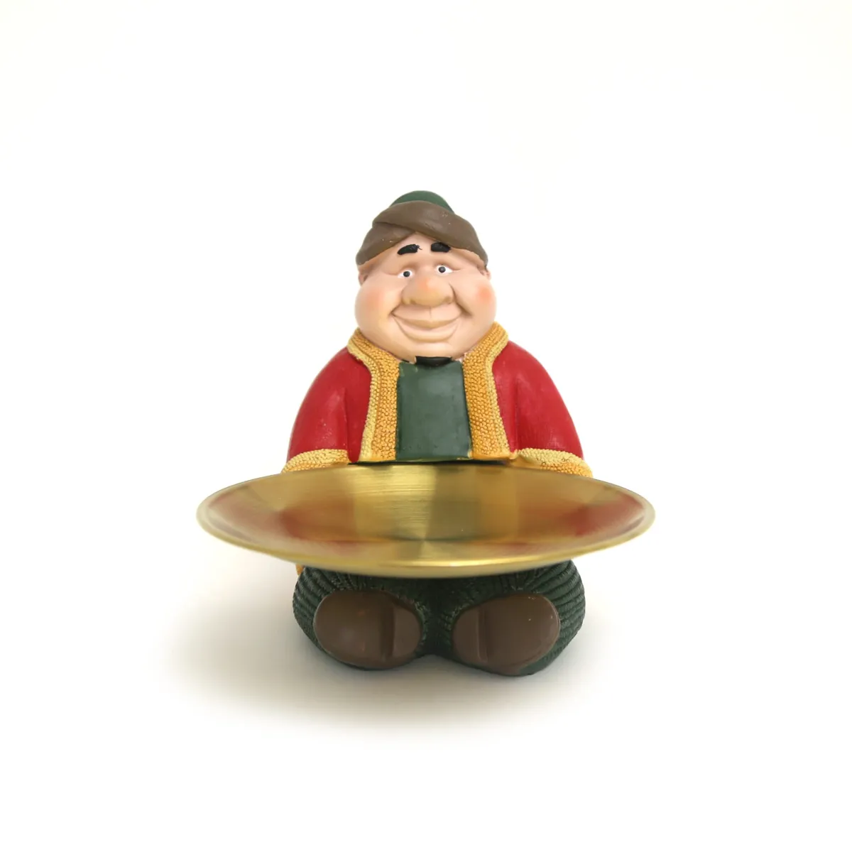 Freestanding Sitting Fat Man with Round Tray – Decorative Accent for Ramadan Collection