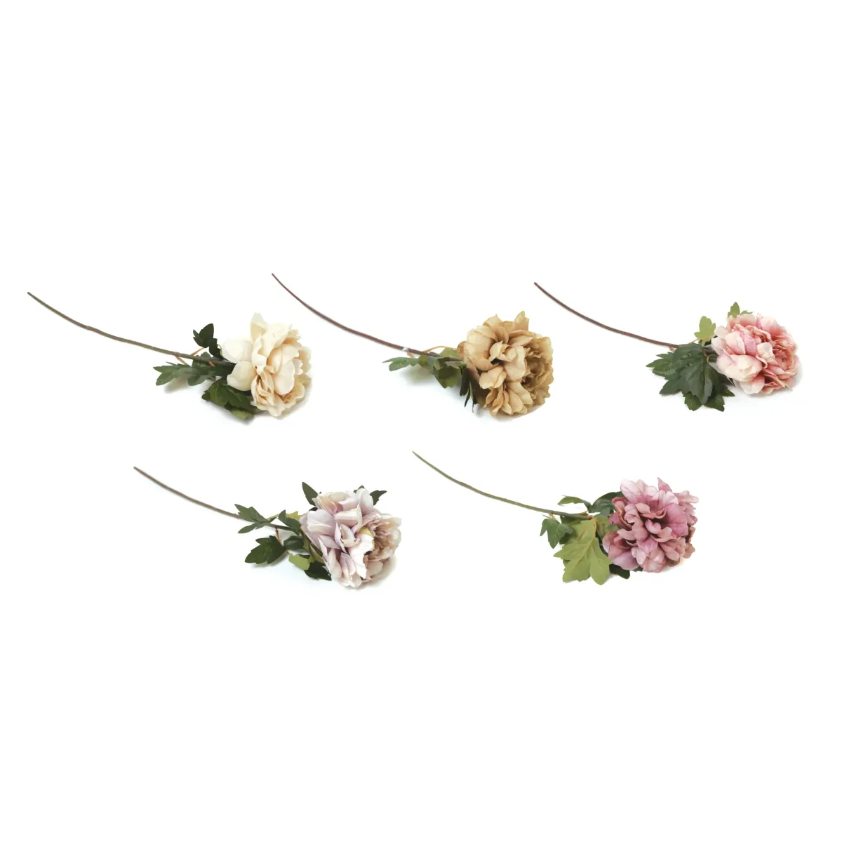 Peony Artificial Flower Branch Elegant Home Decor