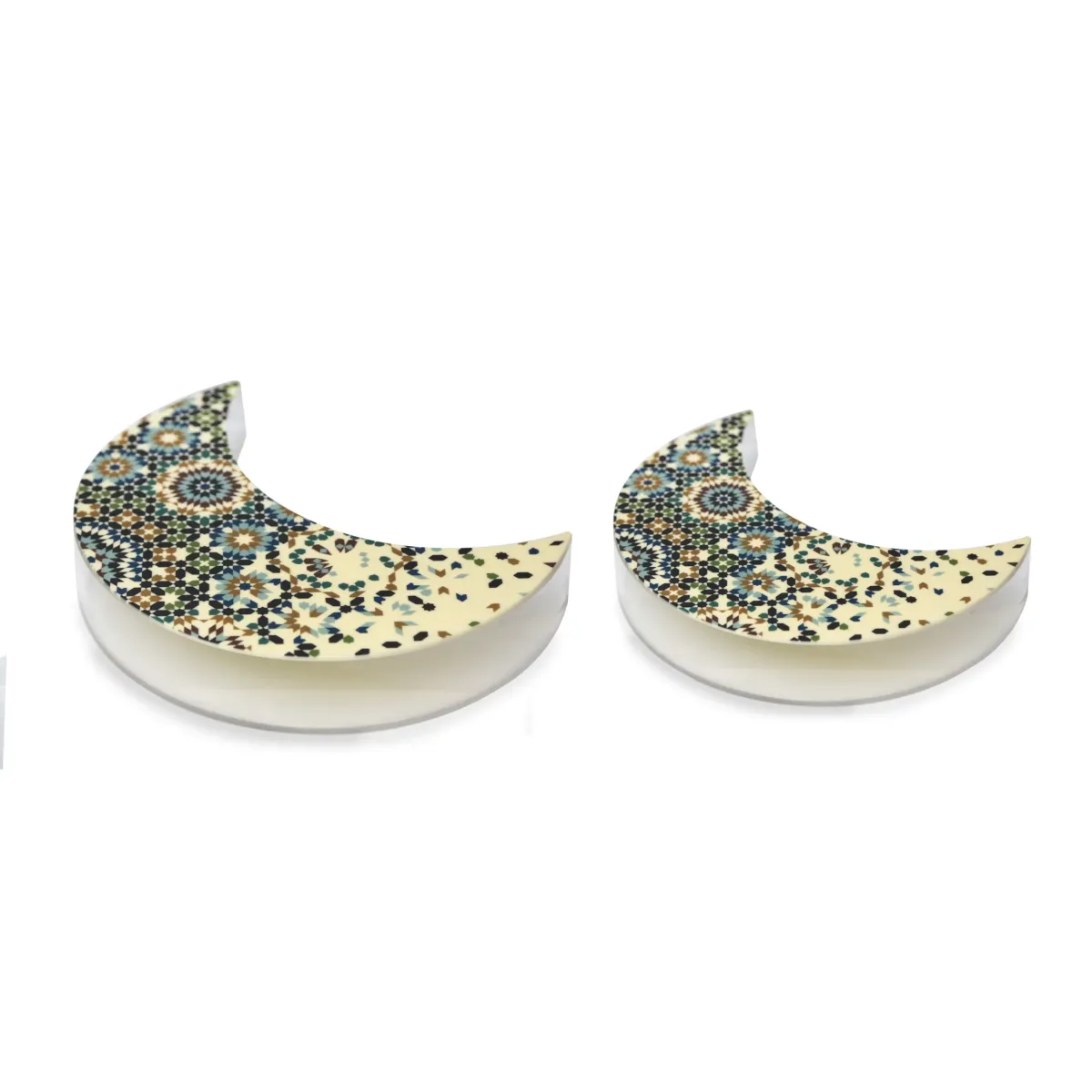 Ivory Crescent Plexi Box – Islamic Ramadan Decor (2 Sizes)