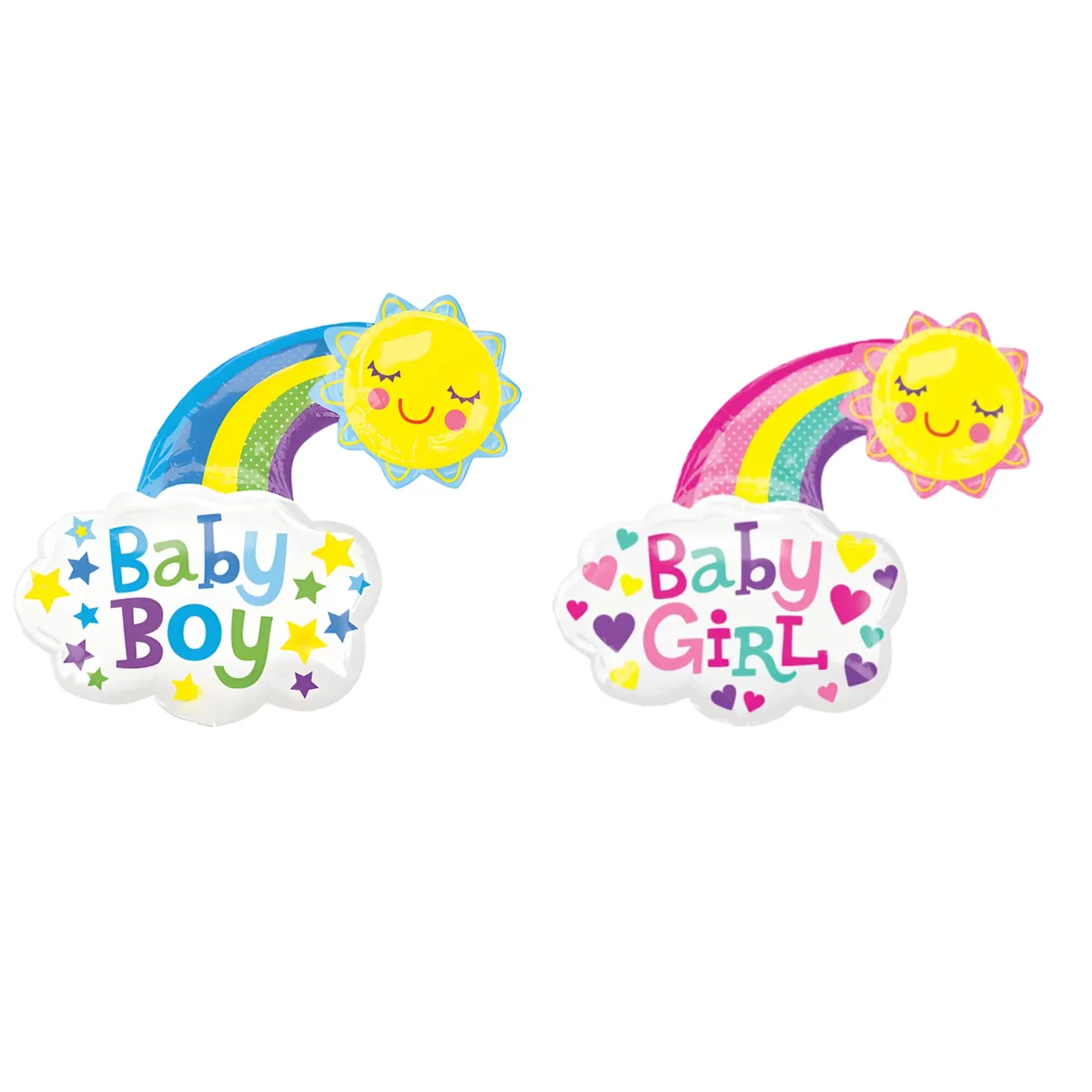 Rainbow with Sun Baby Gender Foil Balloon – Essential Accessories Party & Articles Party Decoration