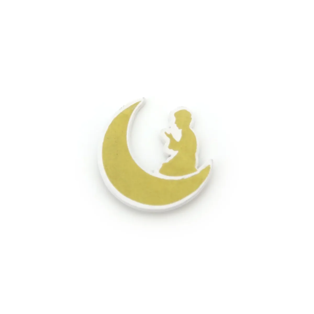 Praying Man On A crescent Motif
