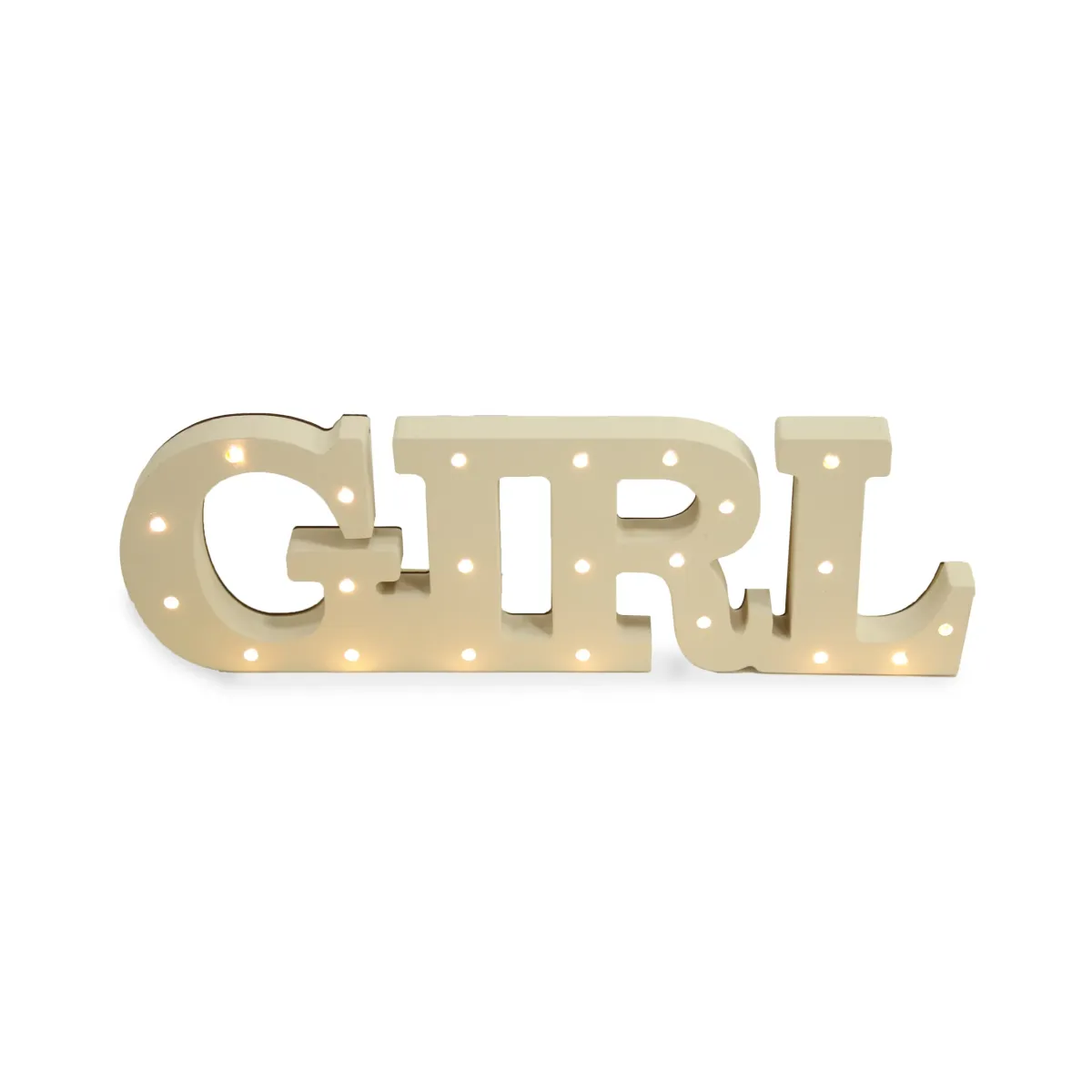 Girl 3D Word Wooden Led Light