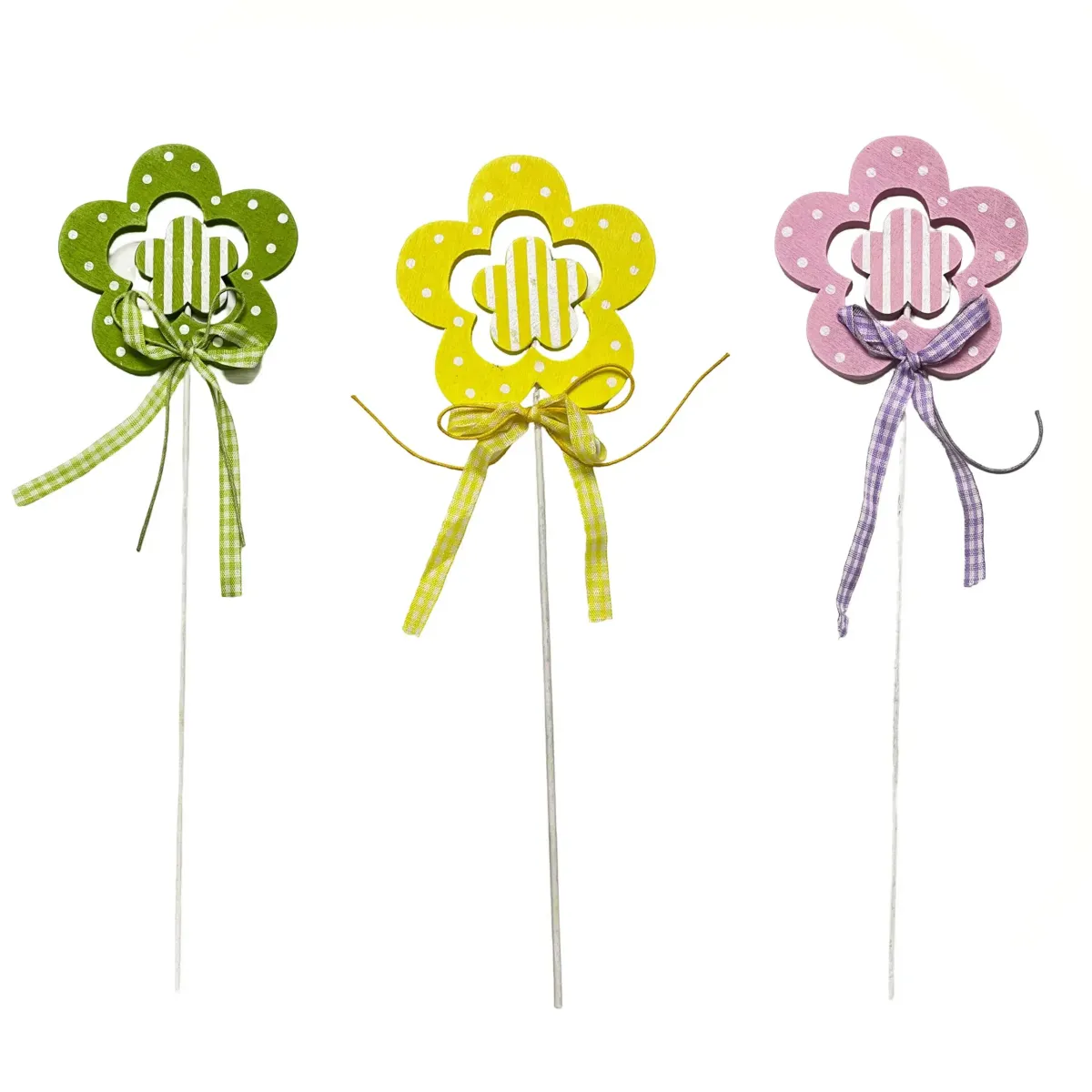 Colored Wooden Flower Stick – Decorative Craft Picks