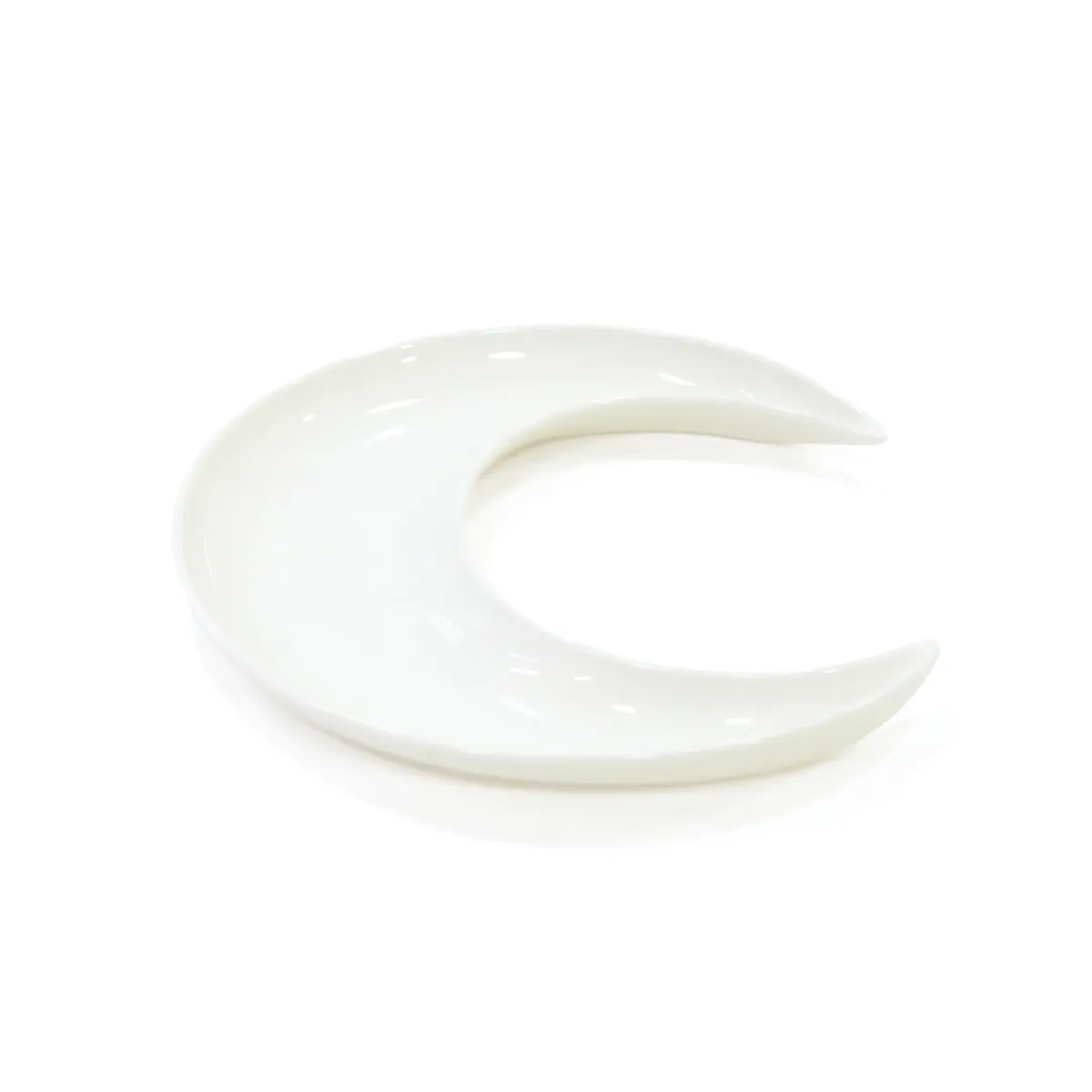 White Ceramic Crescent – Elegant Islamic Decor Piece