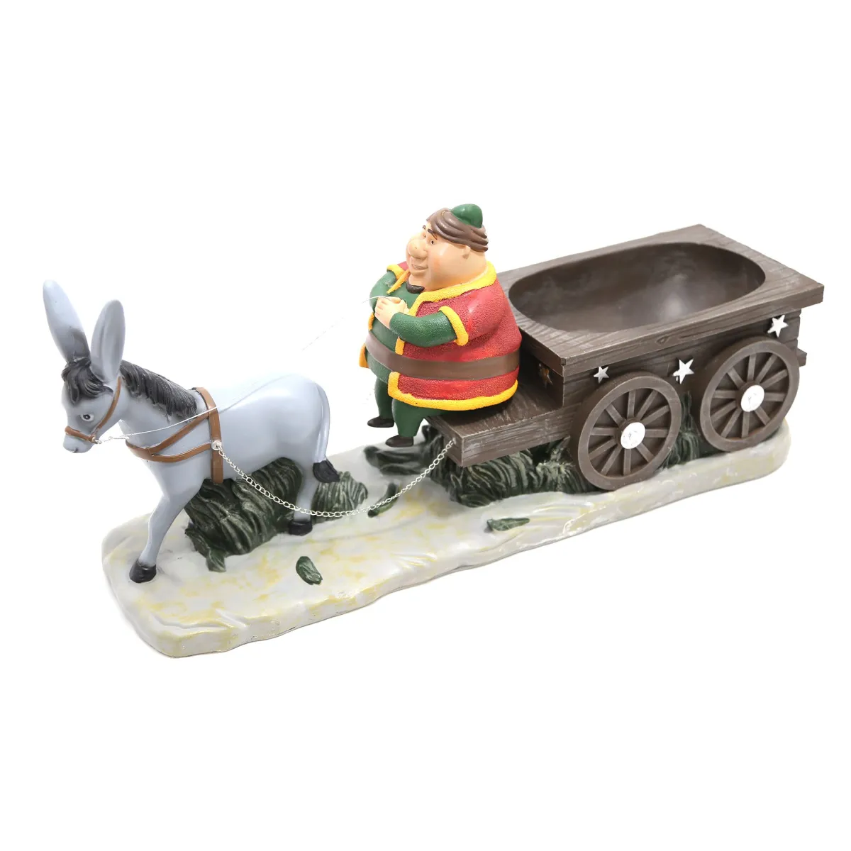 Freestanding Fat Man Riding Carriage and Donkey – Ramadan Decoratives Collection | Festive Home & Tabletop Decoration