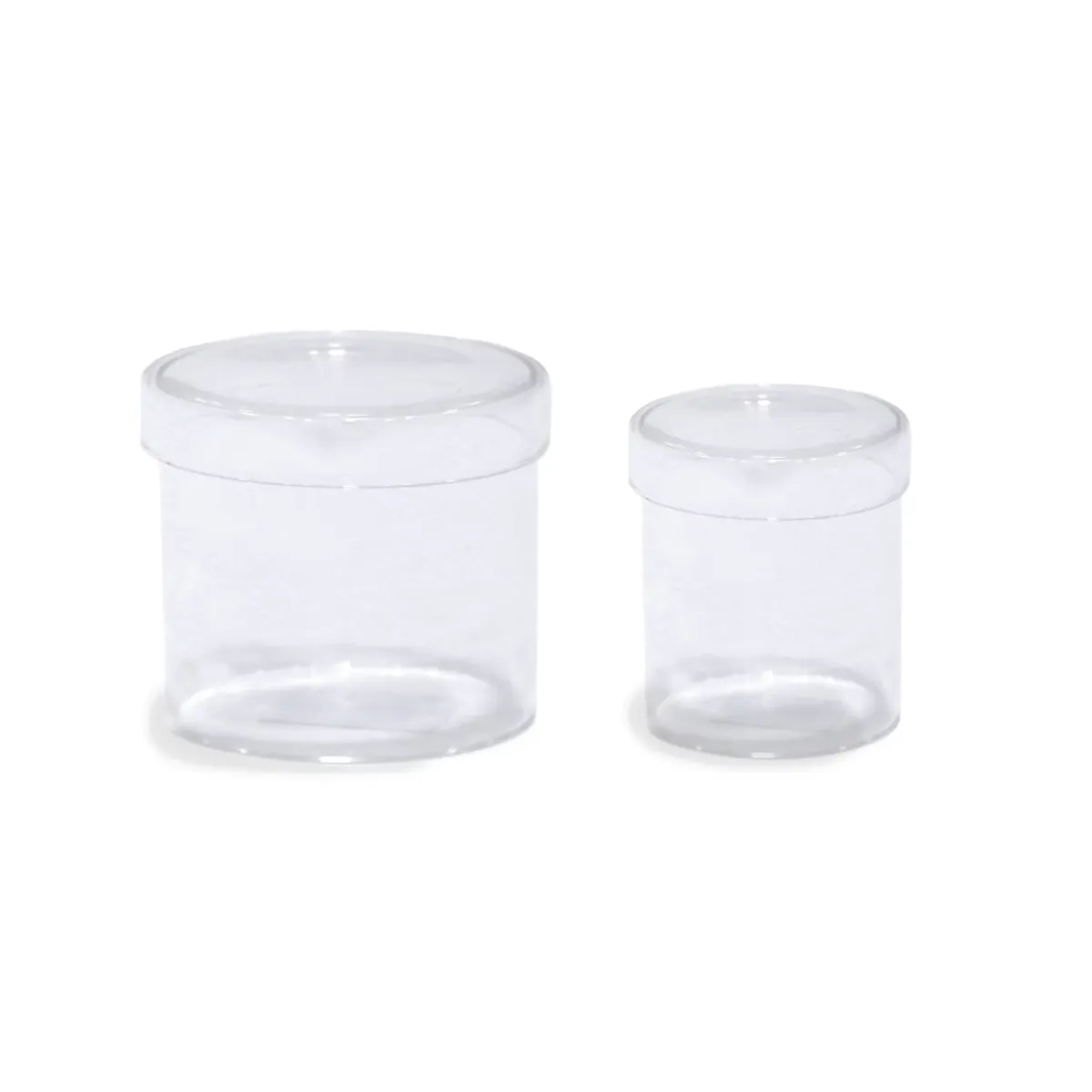 Clear Glass Canister with Transparent Lid – Versatile Storage
