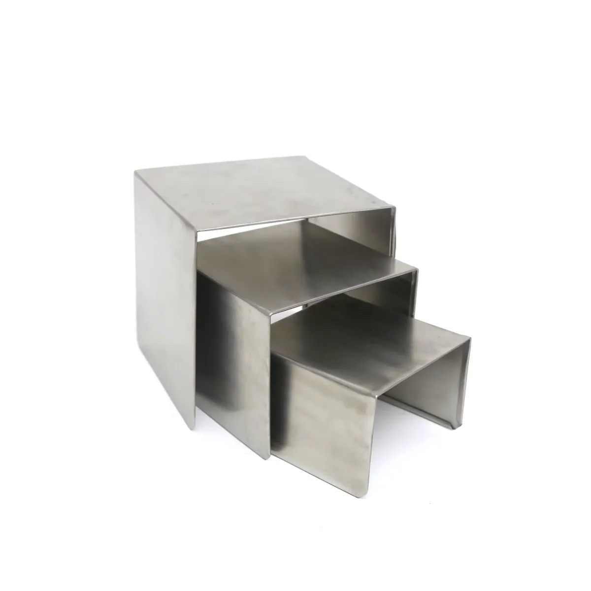 Step Risers Satin Stainless Steel Stand