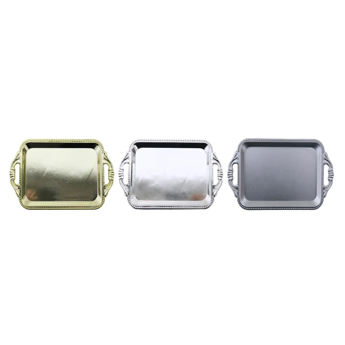 Rectangle Metallic Tray – Stylish Organization for Your Space!