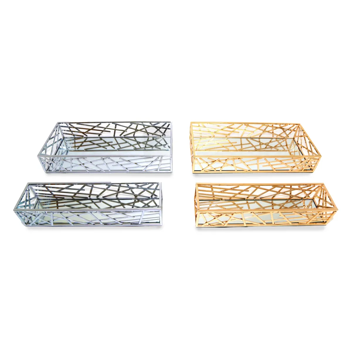 Rectangle Metal Mirror Tray