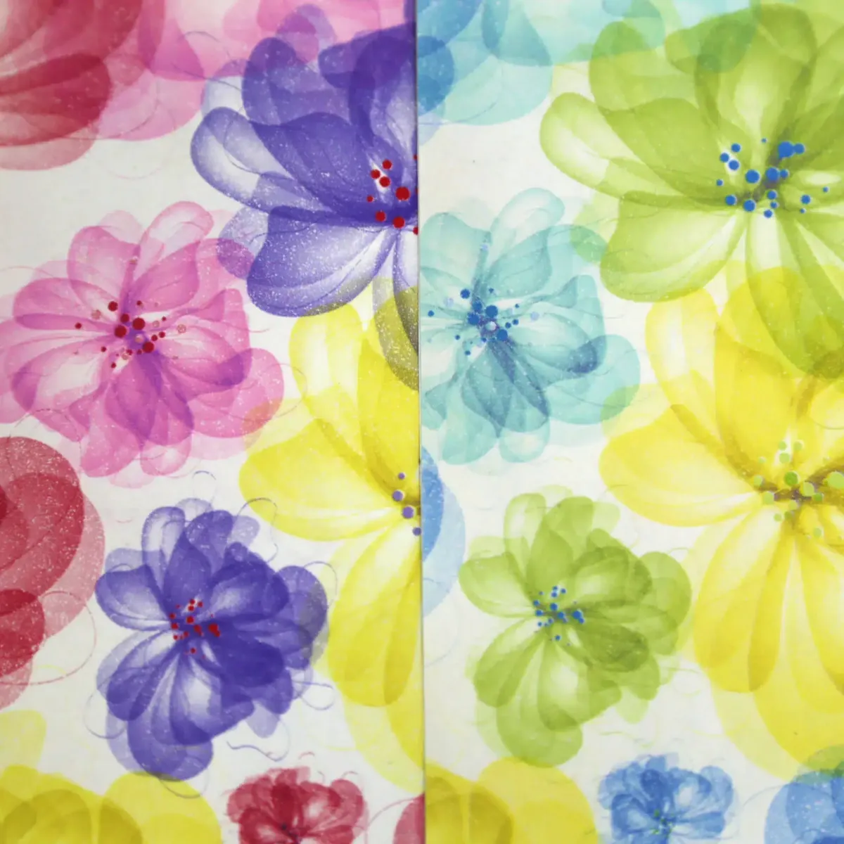 Faded Flower Pattern Wrapping Paper