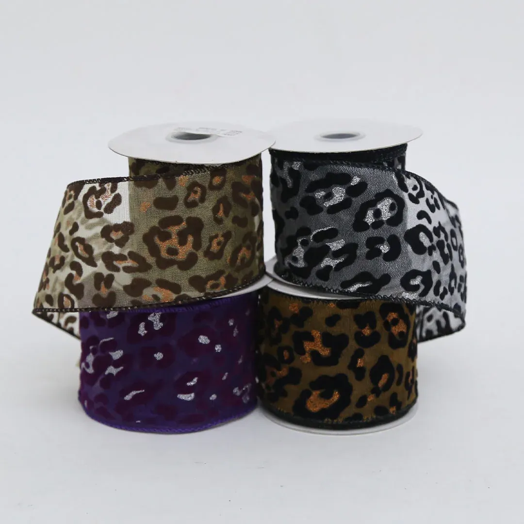 Panther Pattern Velvet Ribbon