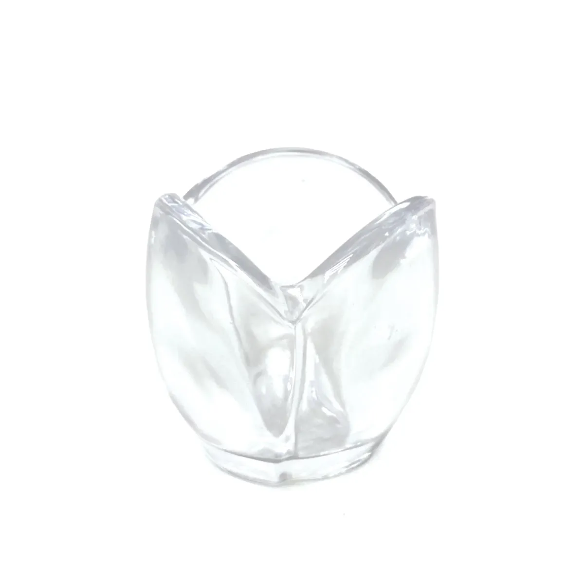 Three Tulip Leaves Clear Glass Souvenir