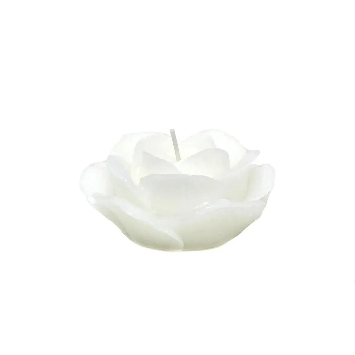 White Handmade Rose Shaped Scented Candle