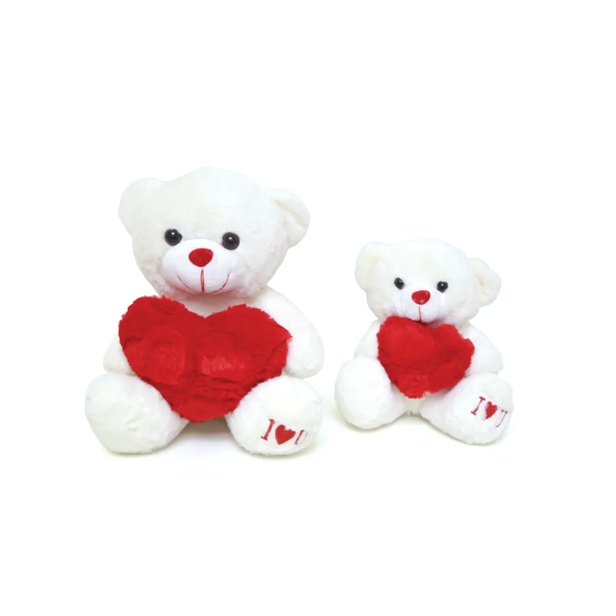 I Love You Red Heart White Bear Plush Toy Gift