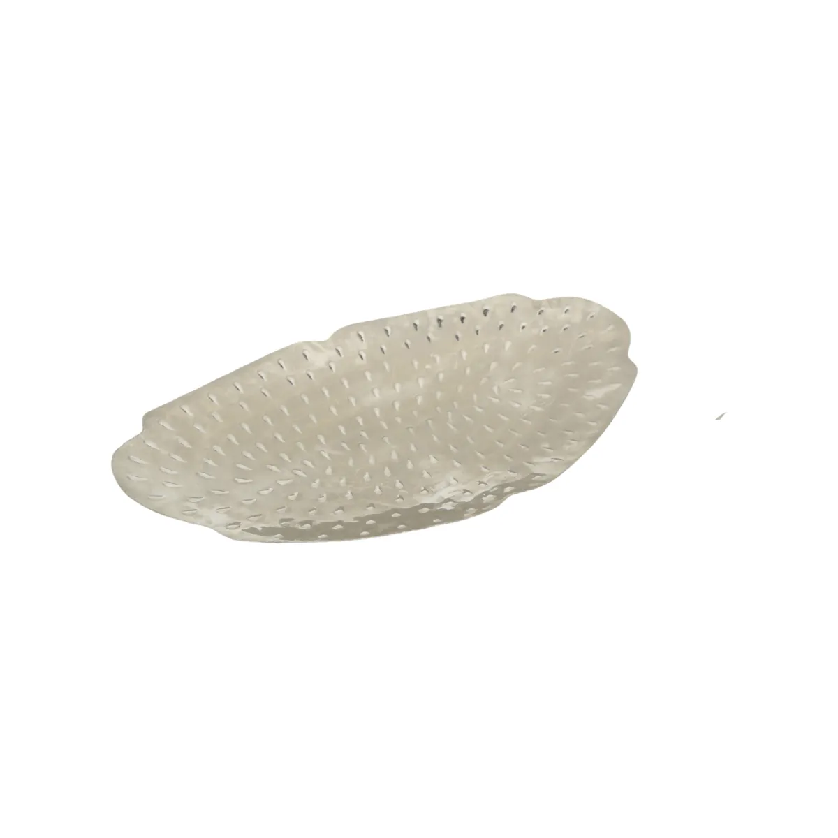 Silver Oval Footed Aluminum Platter