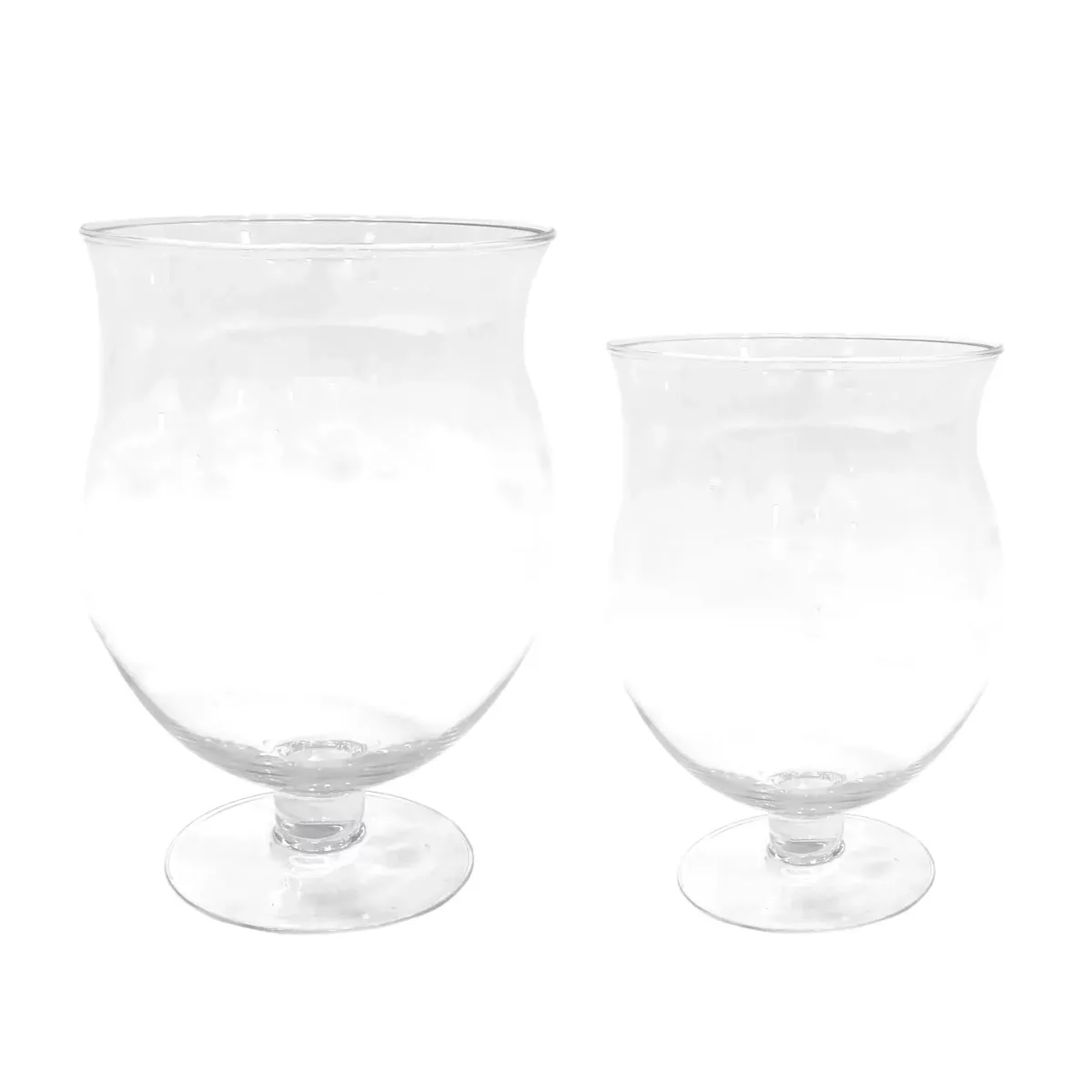 Clear Decorative Glass Bowl W/Base