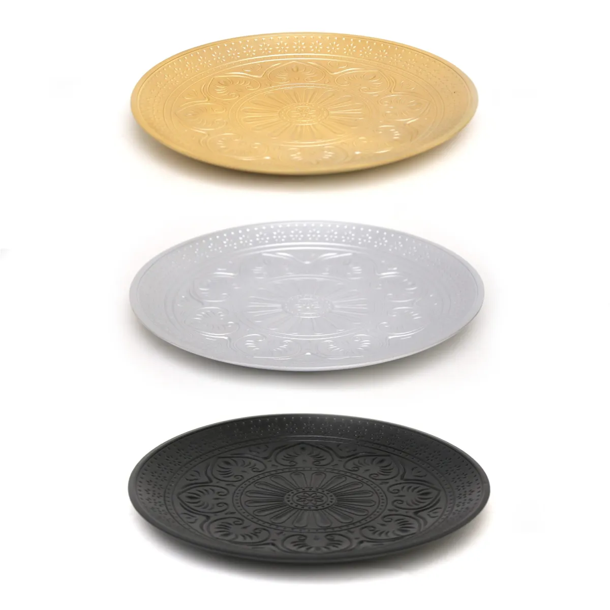 Round Arabesque Pattern Plate – Elegant Serving Dish