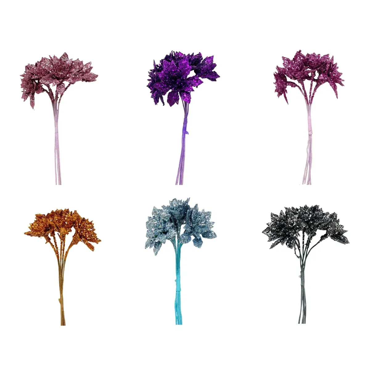 Small Glittered Lily Decoration
