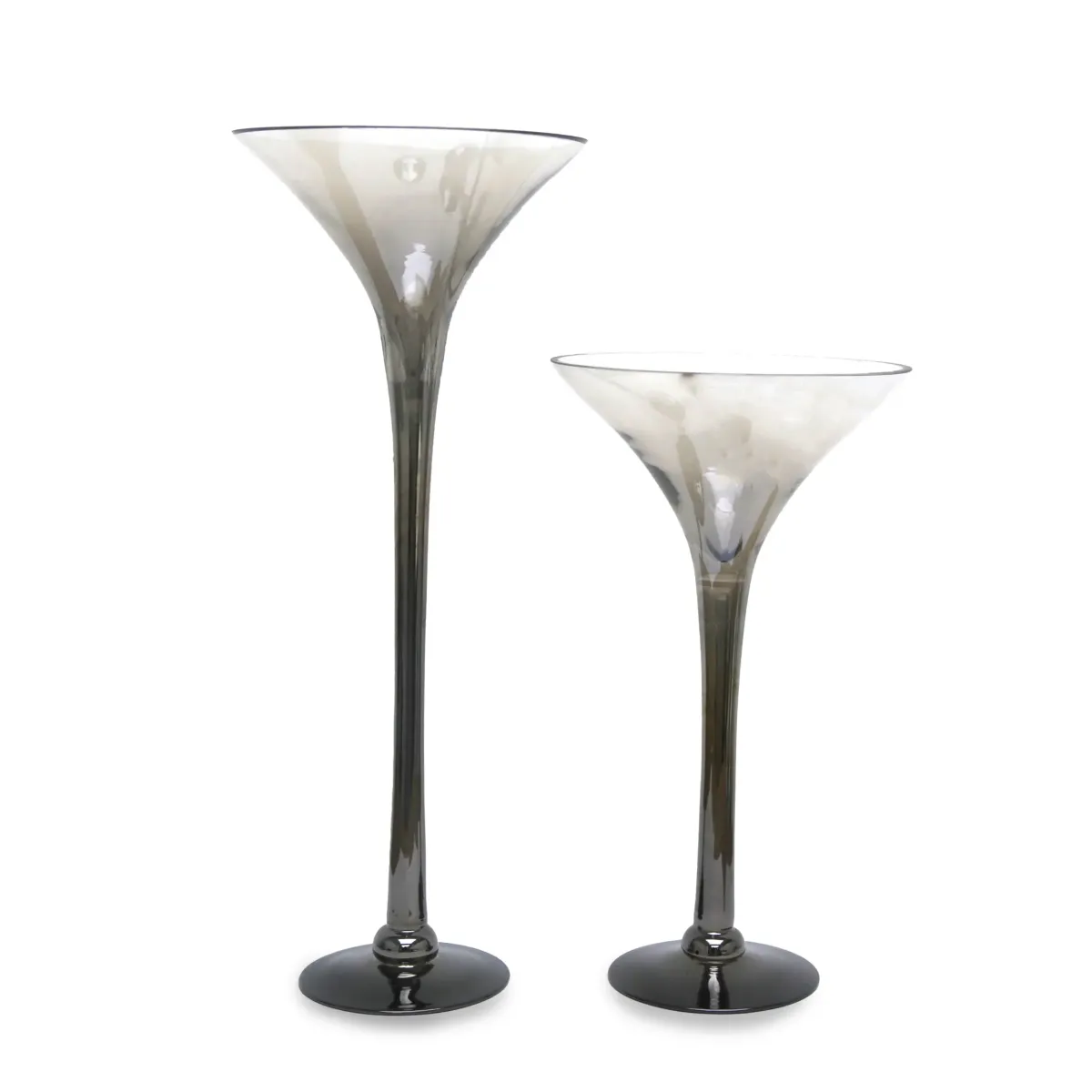 Faded Tall Wide Glass Cup