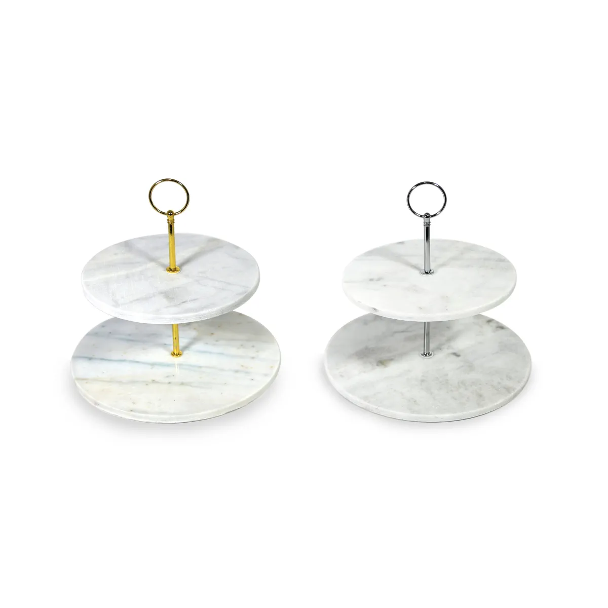 2 Tiers Cake Stand With Metal Rack