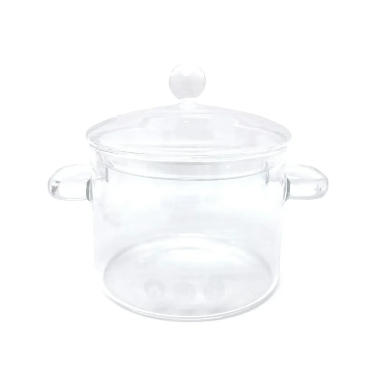Transparent Glass Cooking Pot – Clear Lid & Durable Design
