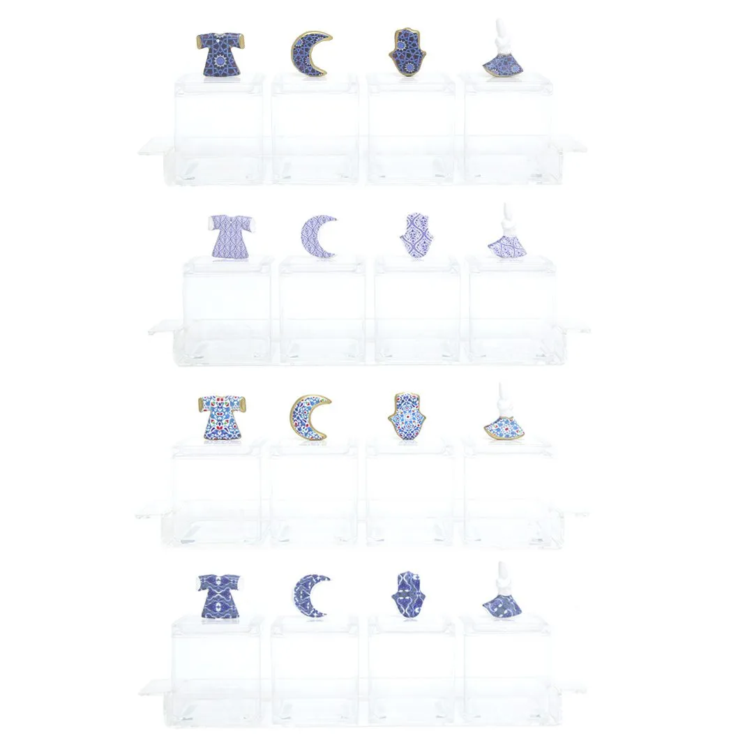 Acrylic Boxes Tray Set – Decorative Freestanding Organizer from the Ramadan Collection