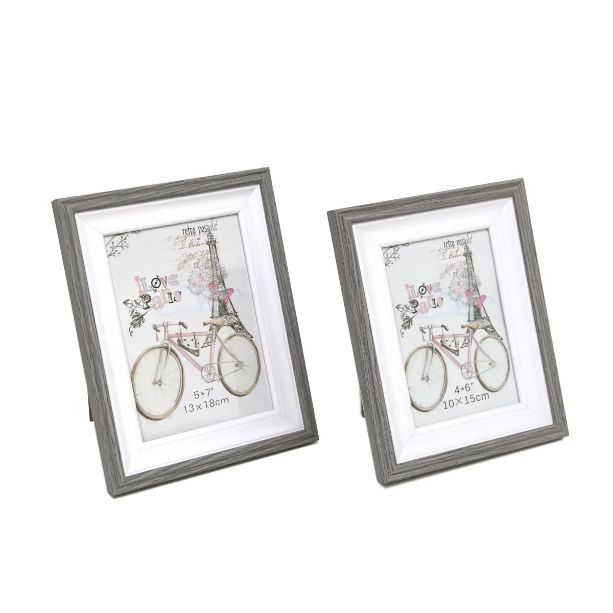 Zebrano White Border Wood Photo Frame