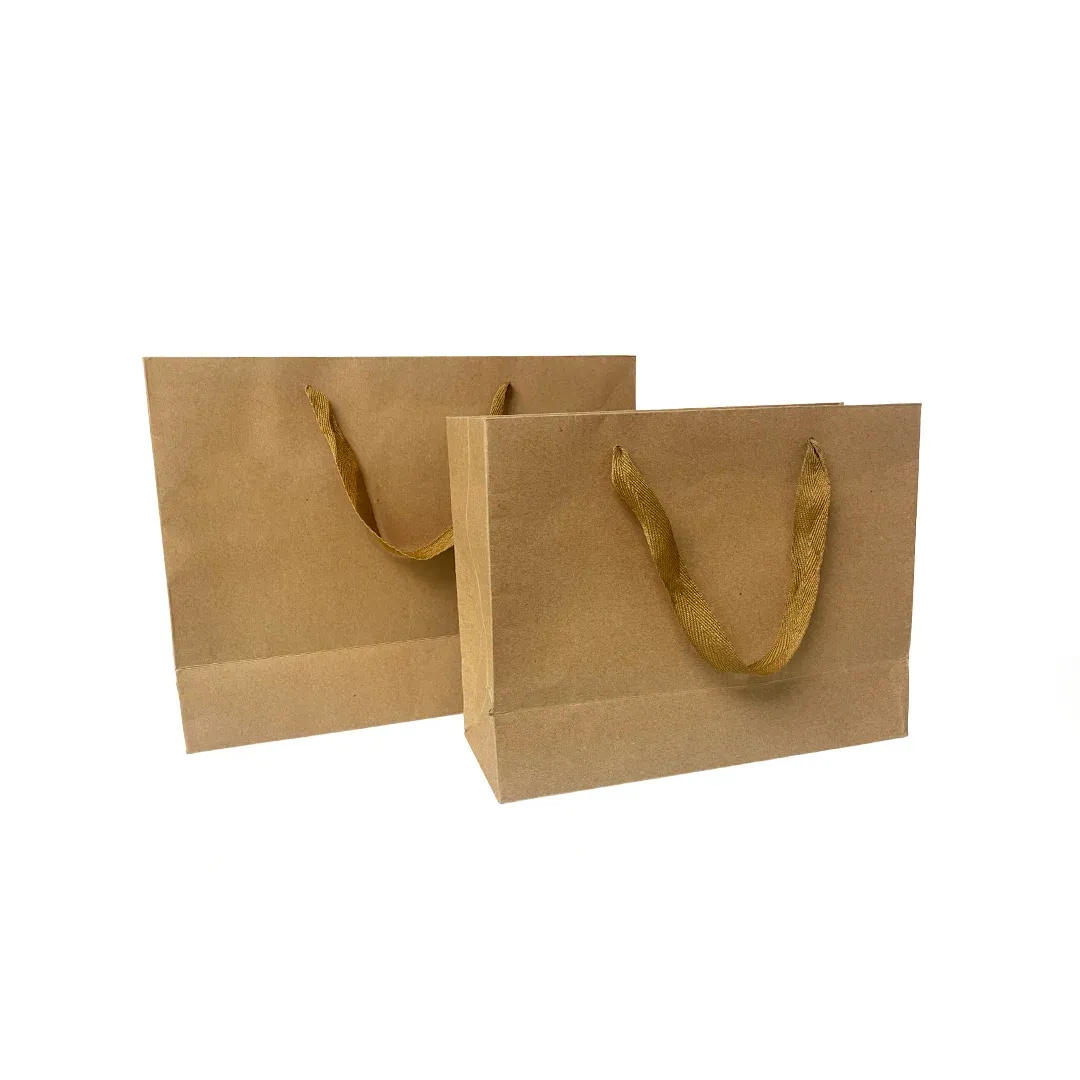 Grosgrain Handle Kraft Bag