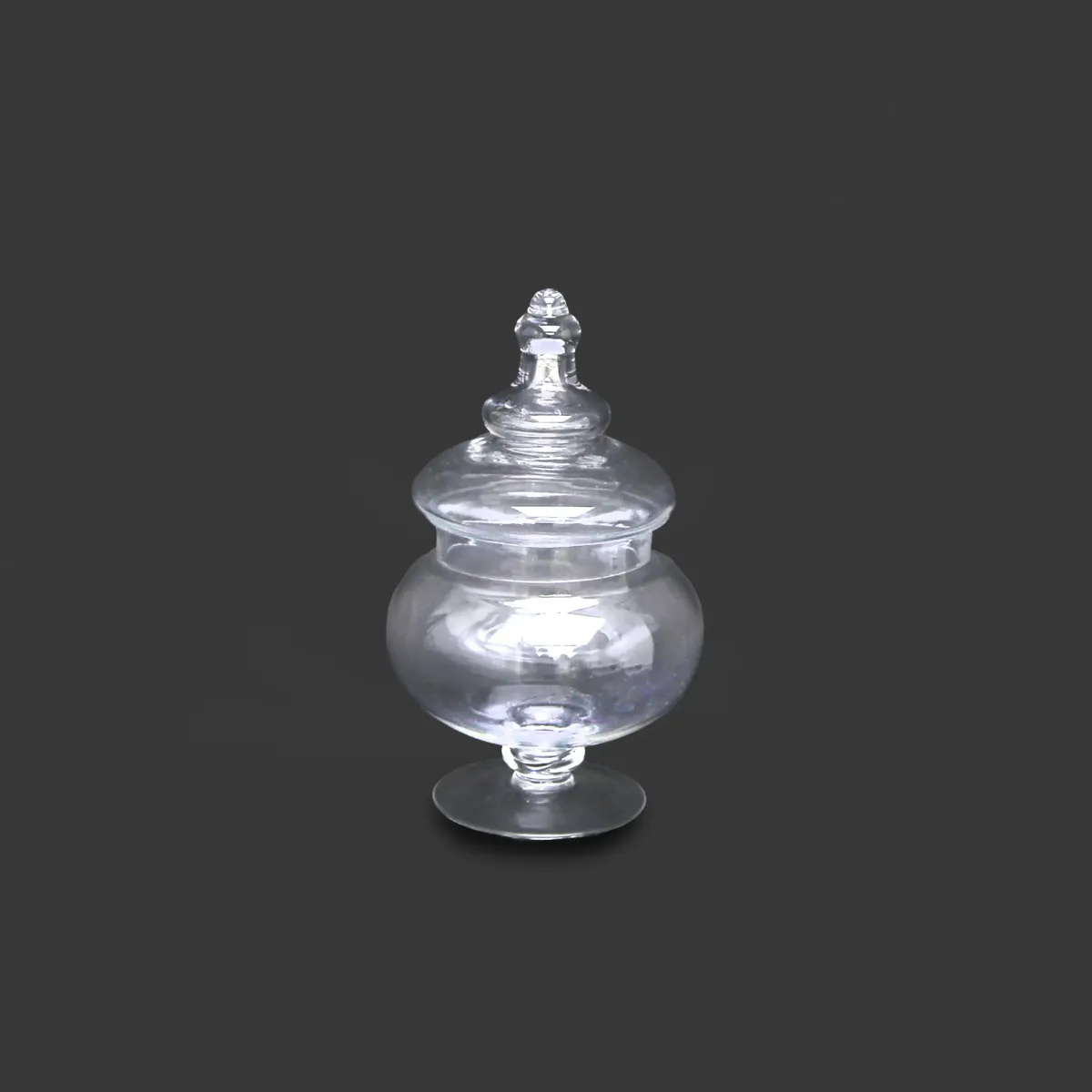 Transparent Footed Base Candy Pot Glassware – Store Your Treats with Elegant Style!