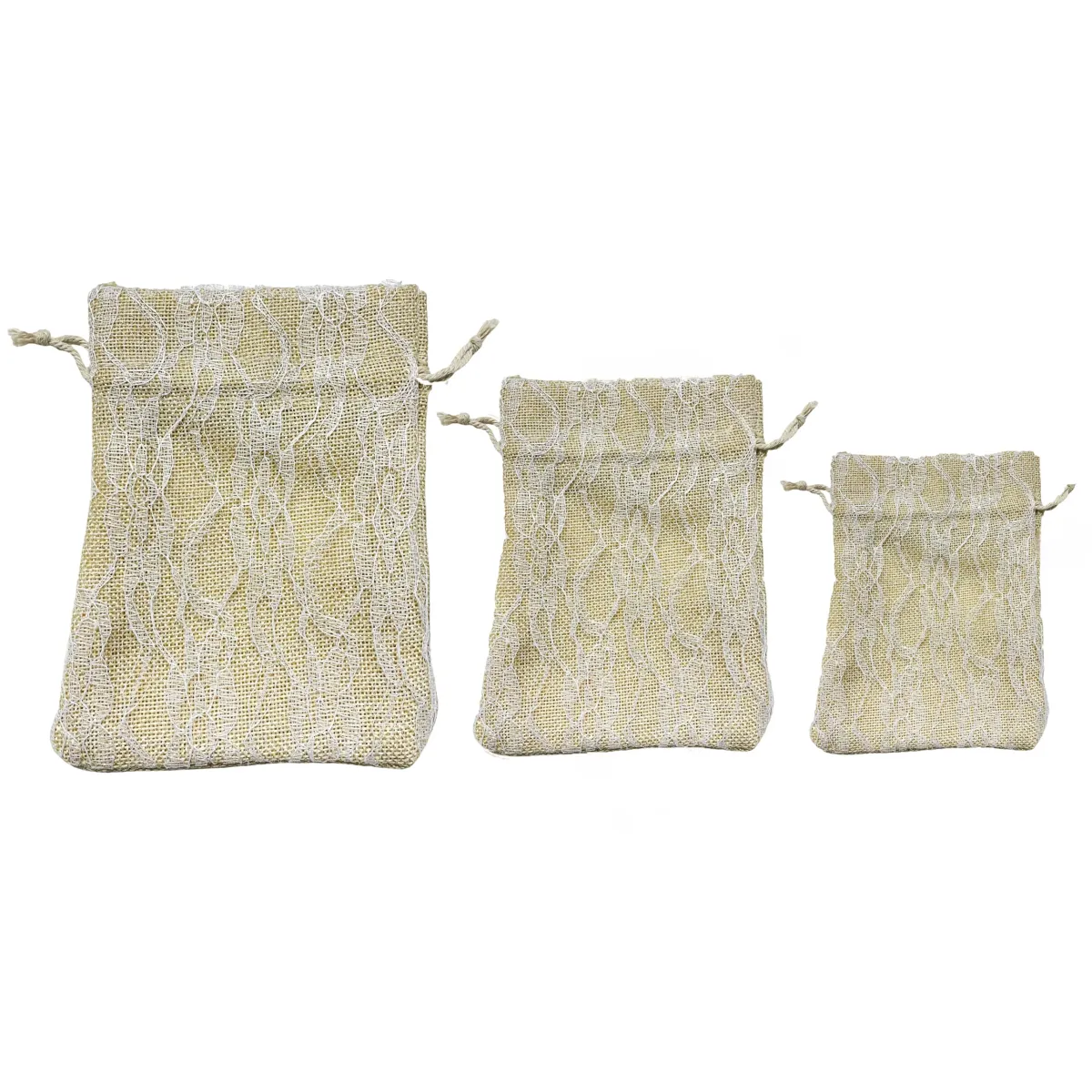 Face Laced Jute Bag
