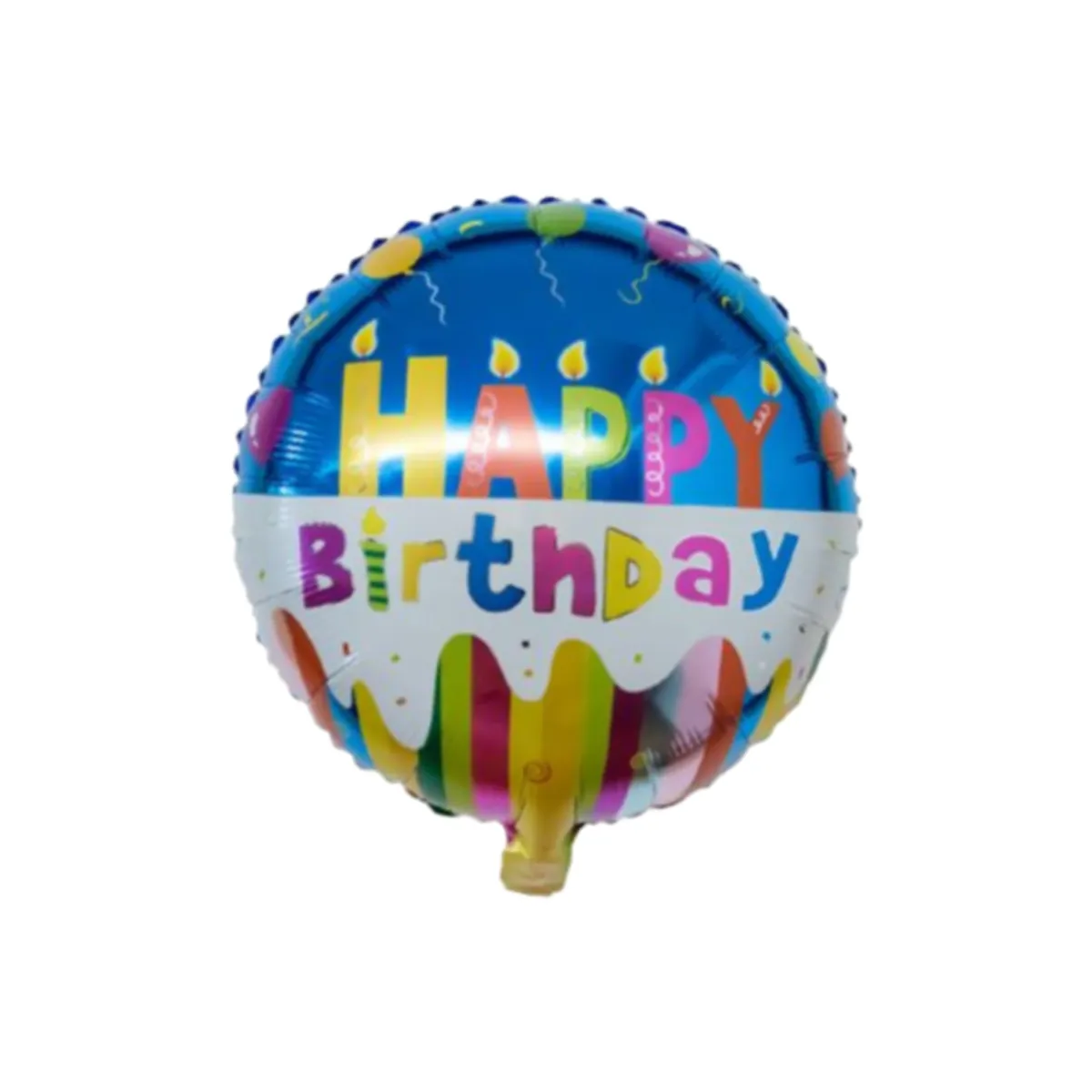 “Happy Birthday with Candles” Print Round Balloon – Light Up Their Special Day!