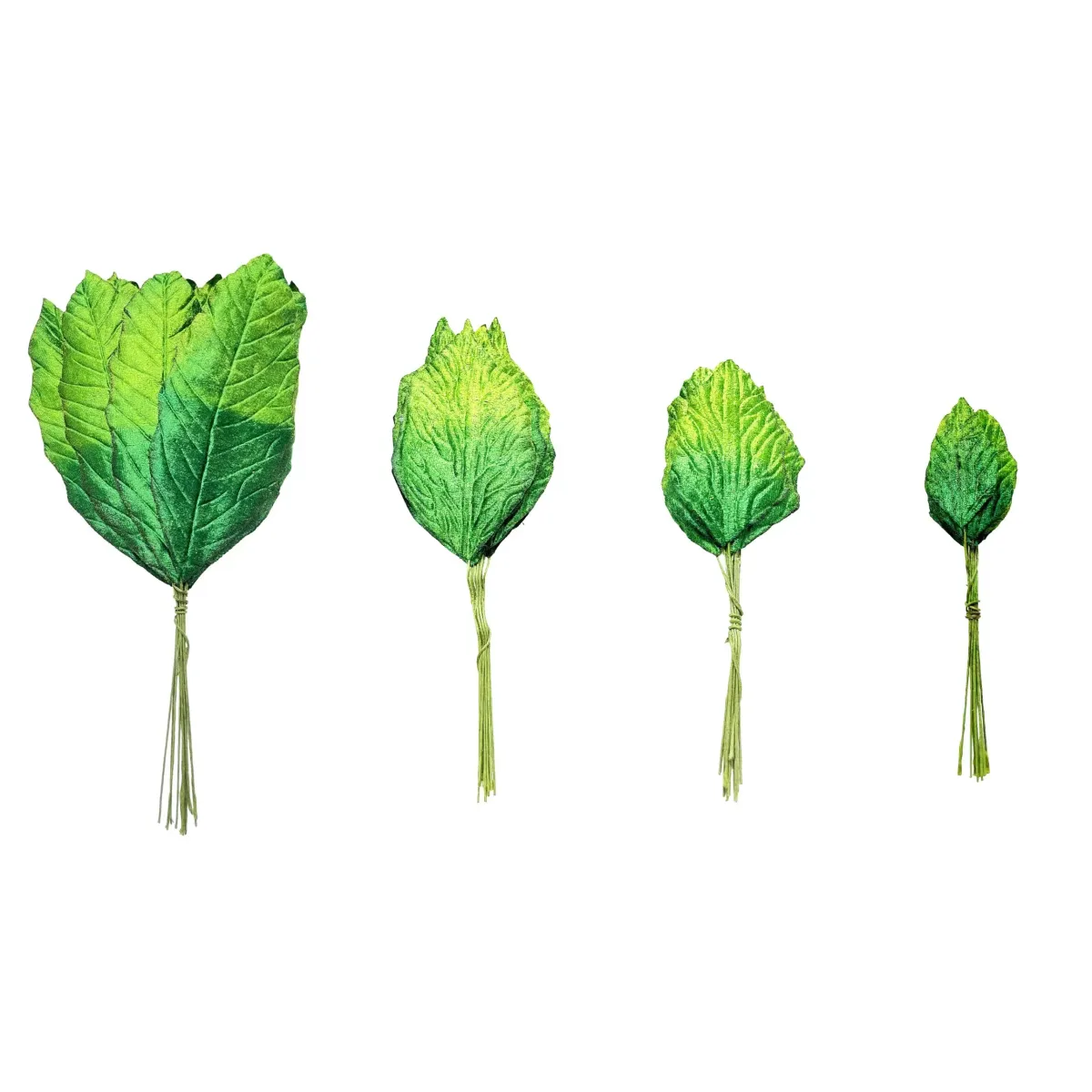 Green Velvet Leaves Decoration