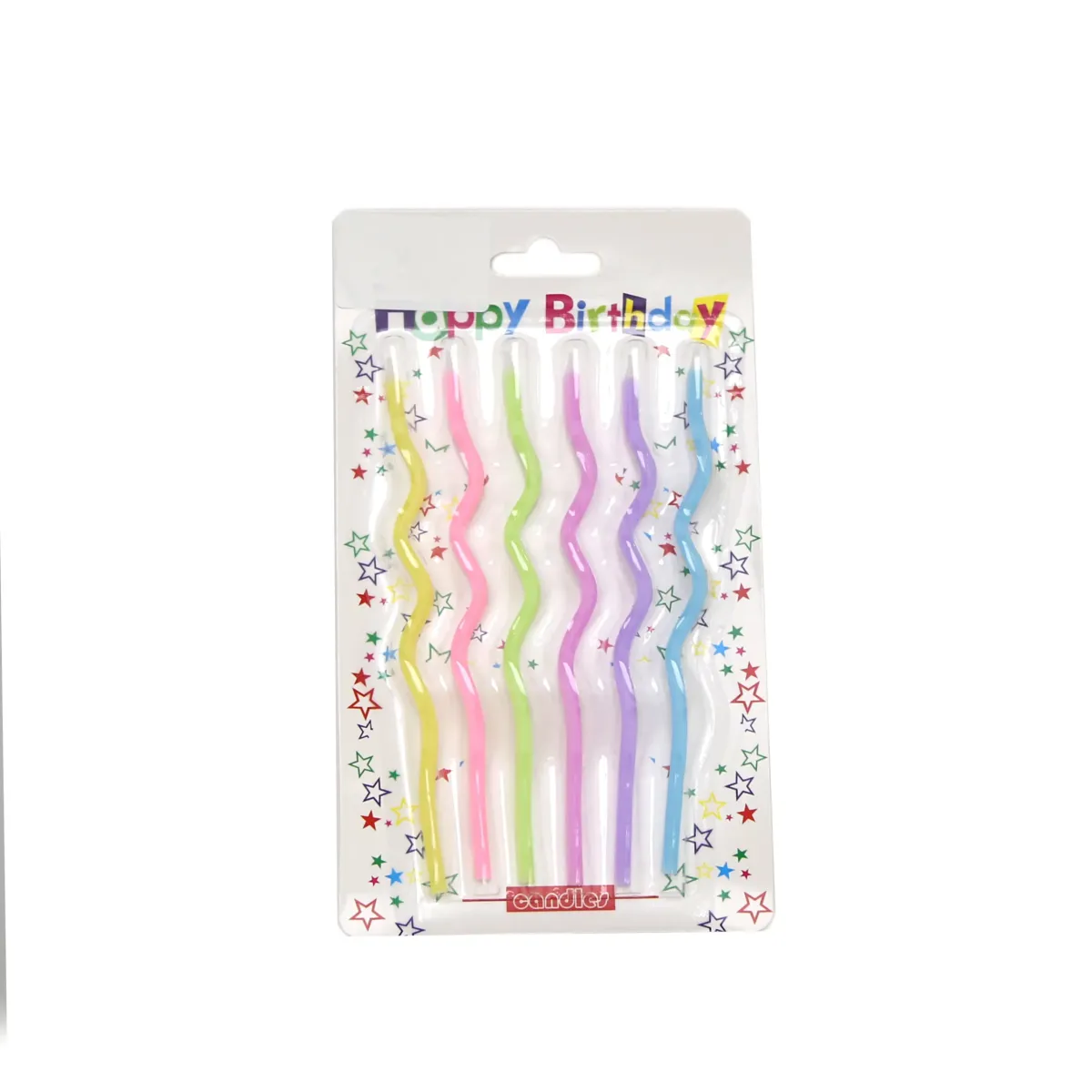 Colored Pastel Swirl Candle with Pillars – Add Soft Elegance to Your Cake!