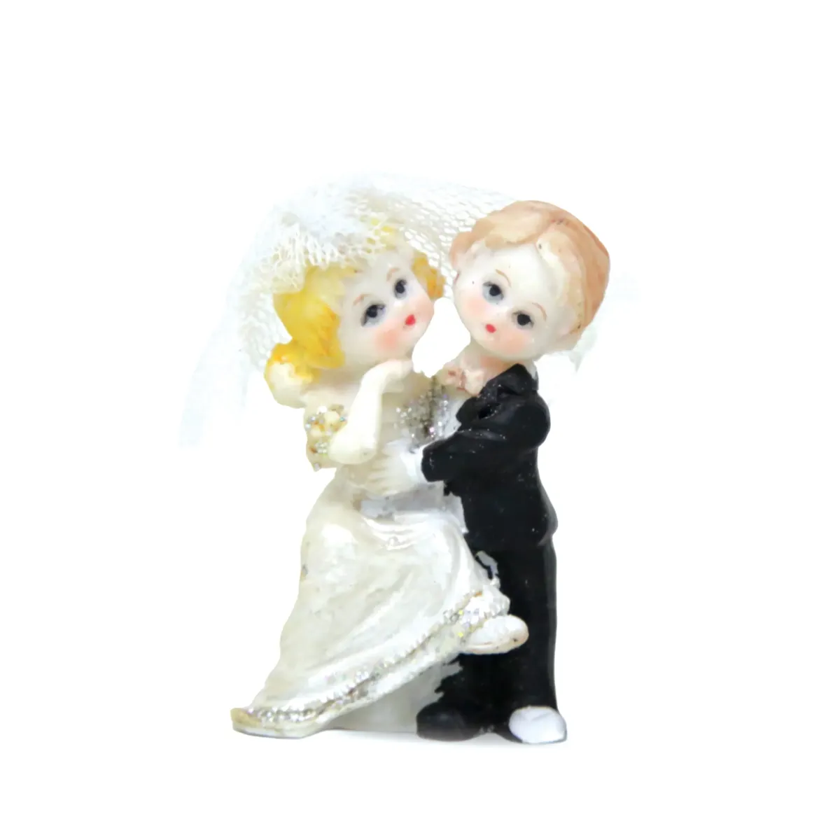 Mini Dancing Bride & Groom Figure Decoration – 4 cm Wedding Souvenir | Articles World