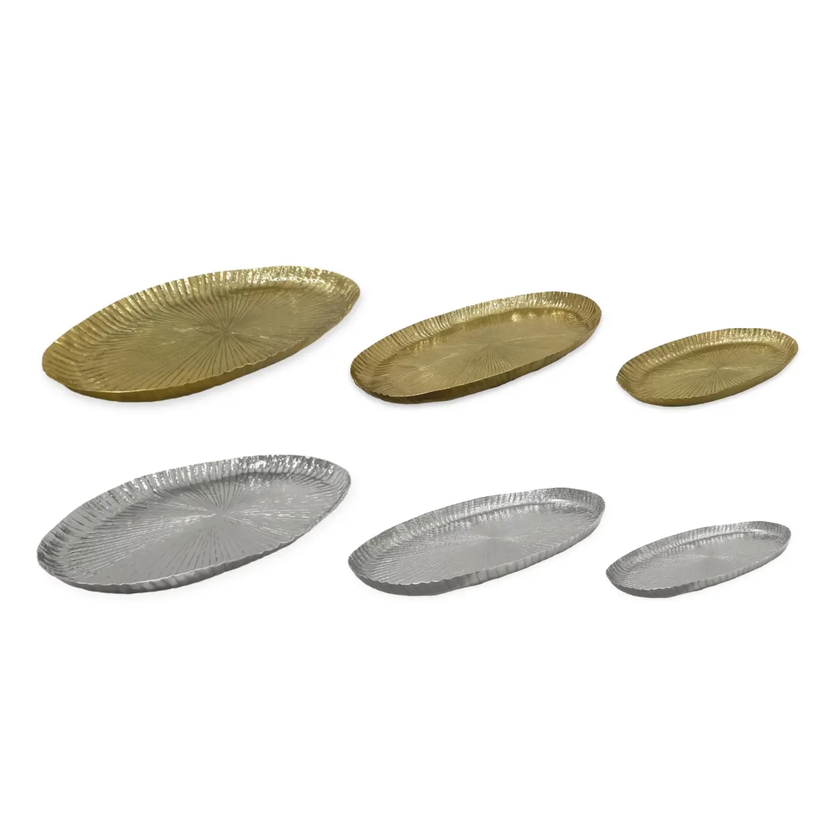 Alu Sparkle Stripes Oval Platter