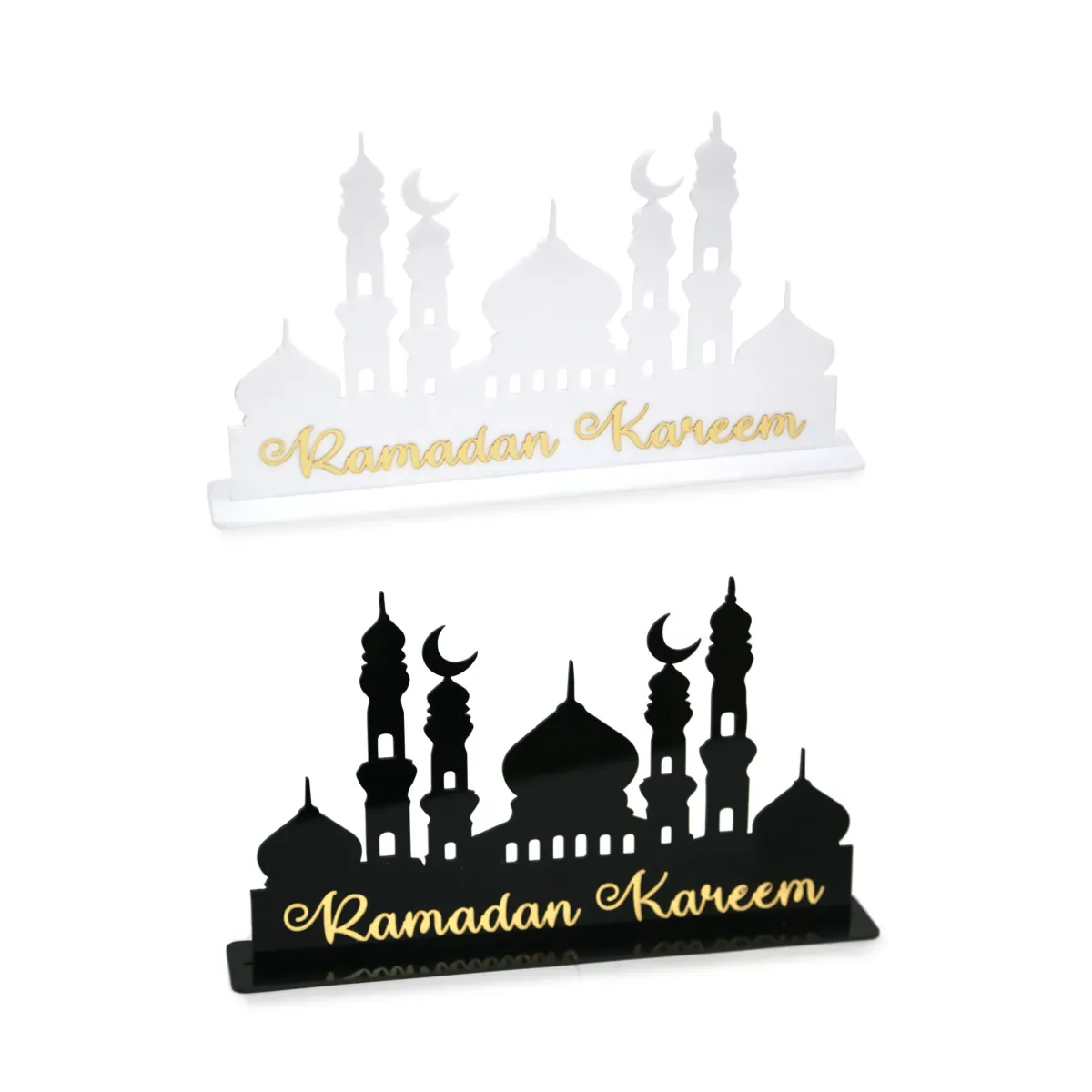 “Ramadan Kareem” Mosque Silhouette Decorative Stand – Spiritual Ramadan Decoratives