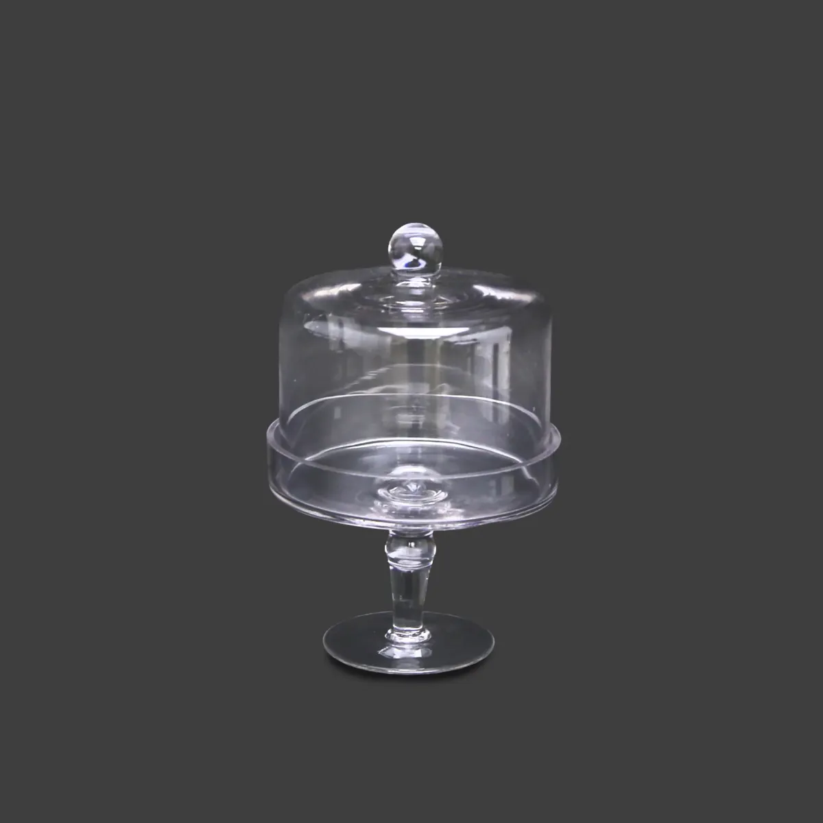 Transparent Footed Cake Stand – Elegant Glass Dessert Stand