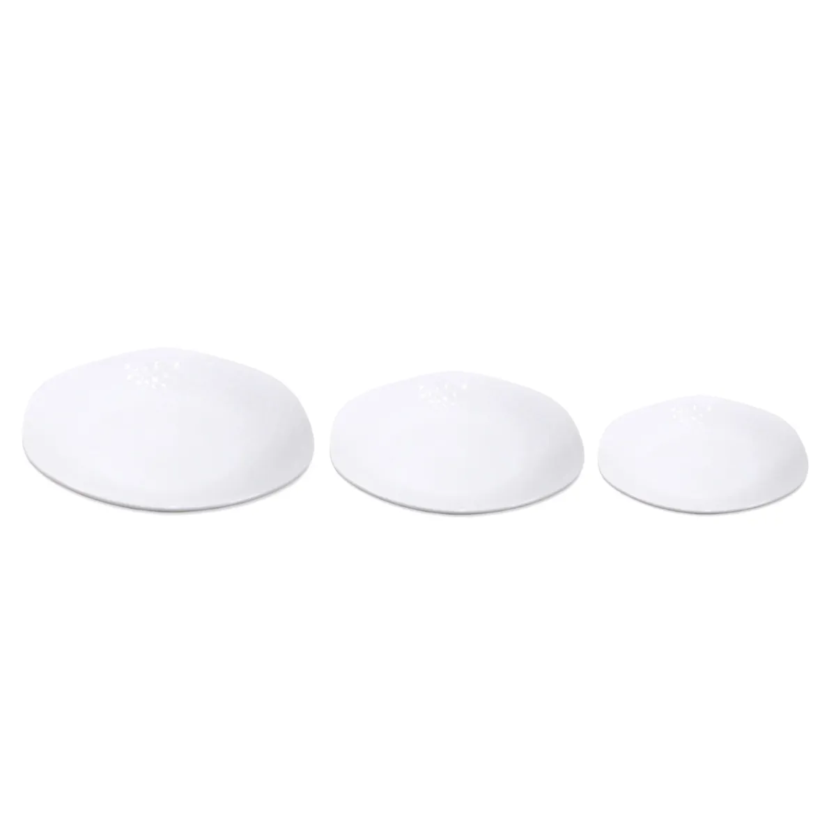 White Ocean Hammered Round Ceramic Dish