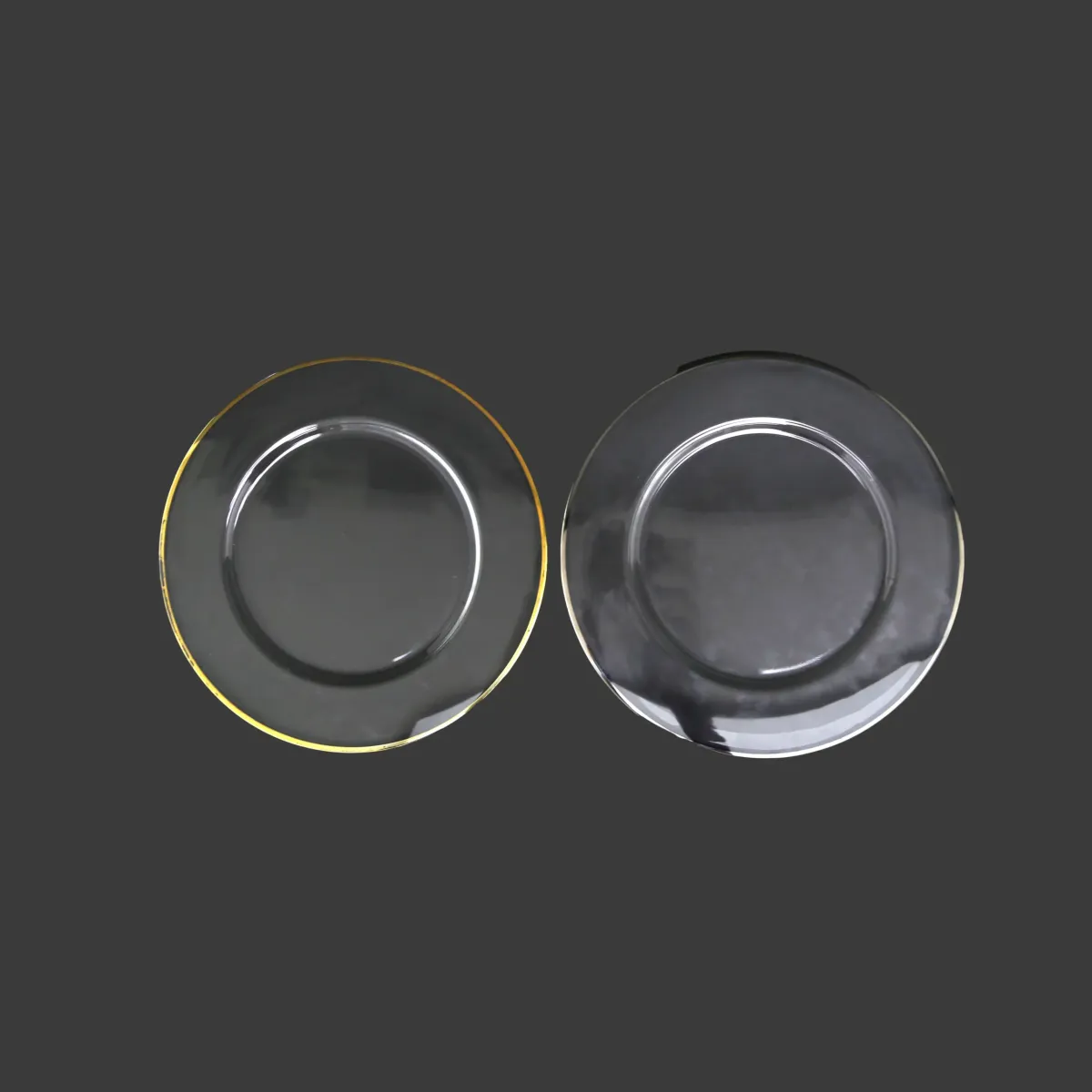 Round Transparent Slim Band Essenze Charger Plate