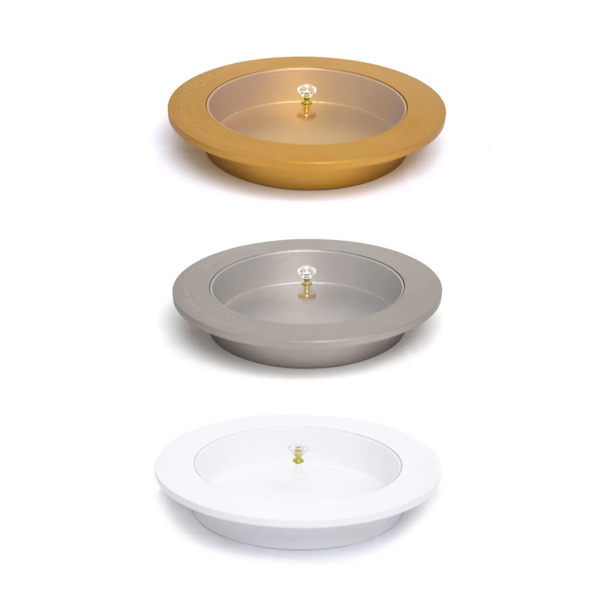 Round Wooden Tray with Transparent Cover – Elegant Islamic Decoratives for Ramadan & Stylish Storage