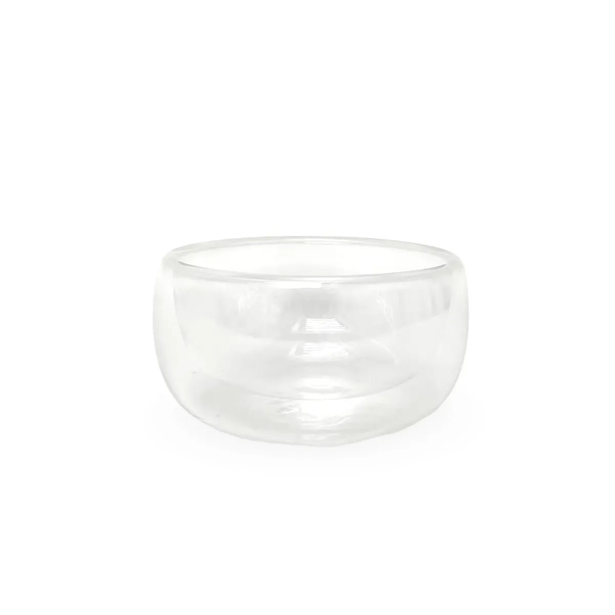 Double Walled Transparent Glass Cup