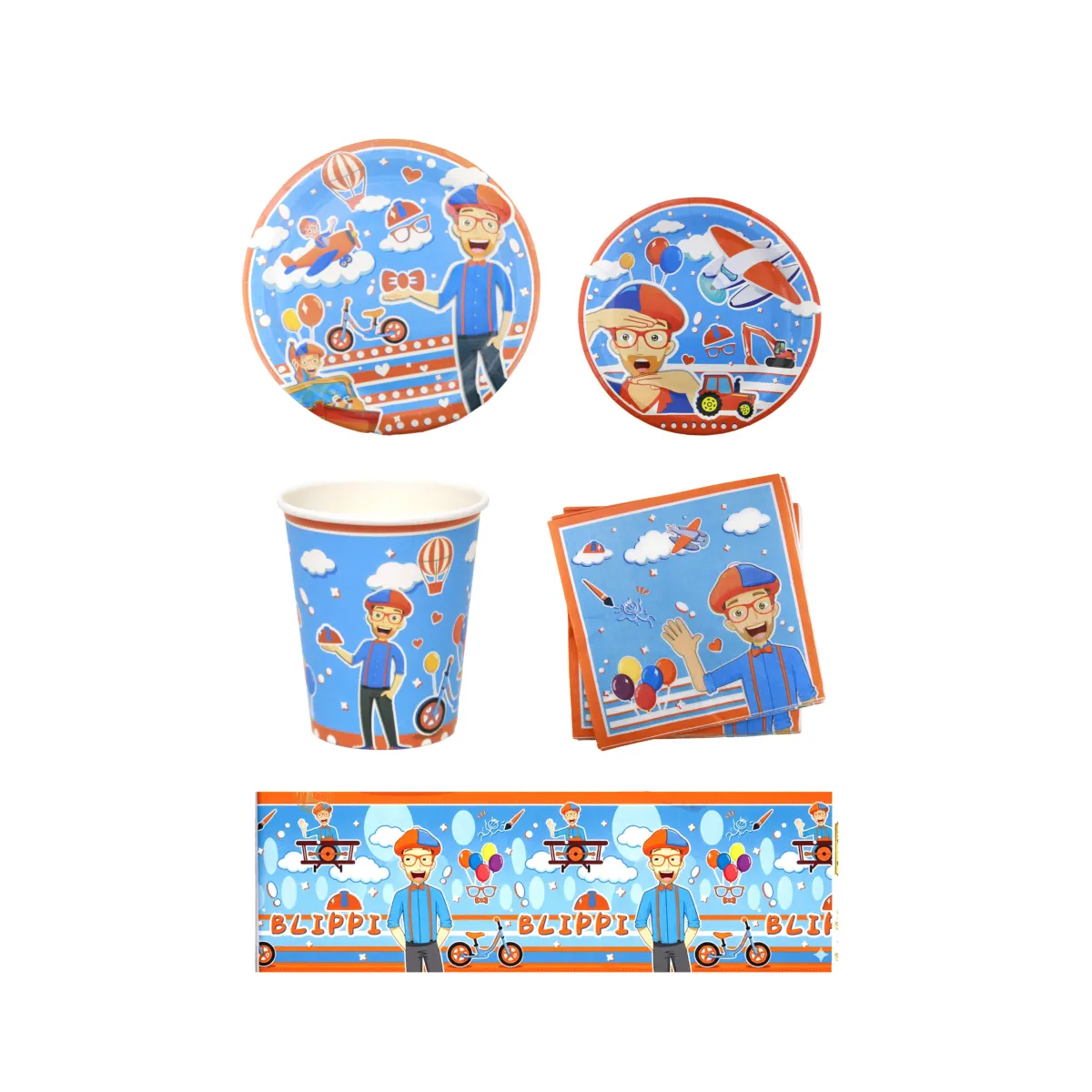 Blippi Cutlery Set – Kids Party Tableware Pack
