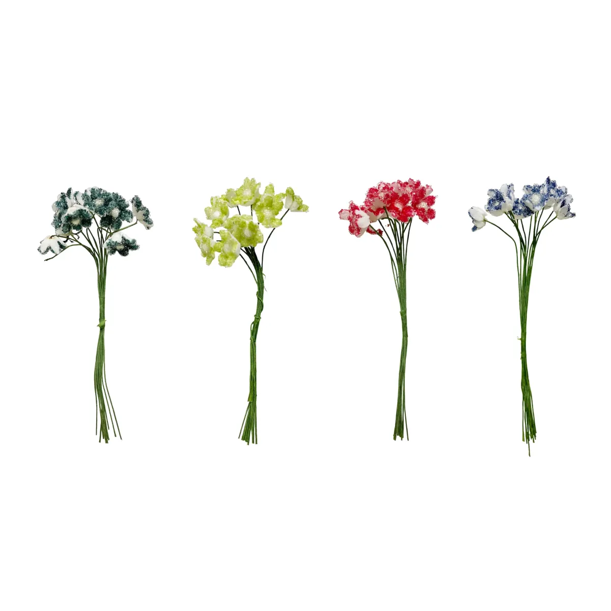 Glittered Margaret Flower Motif Decorative Floral Pick