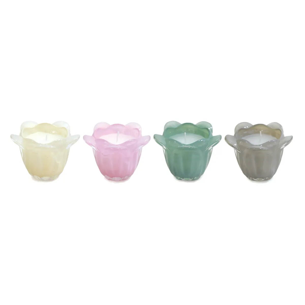 Crystal Flower Candle Souvenir – Elegant Gift Decor