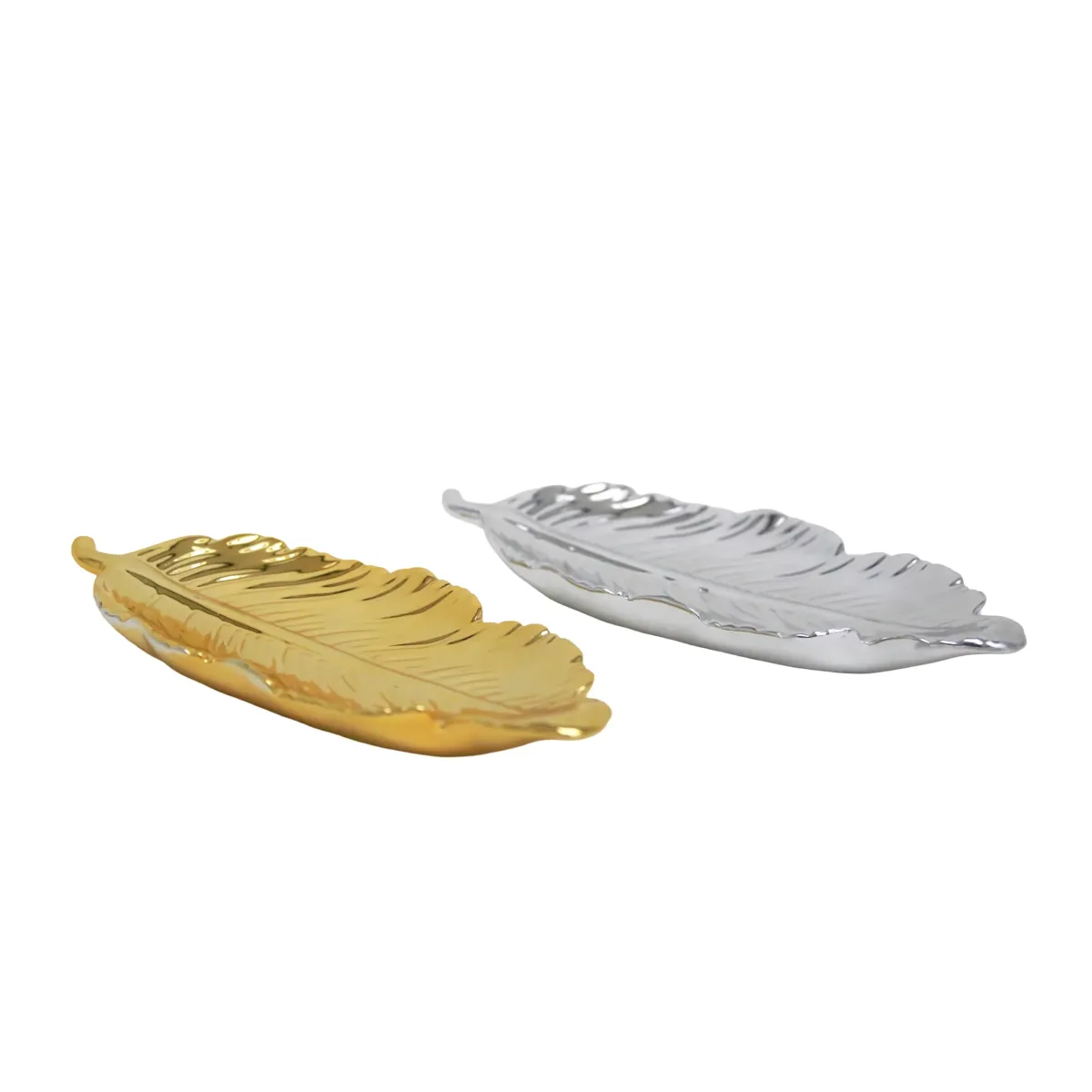 Feather Shaped Ceramic Plate