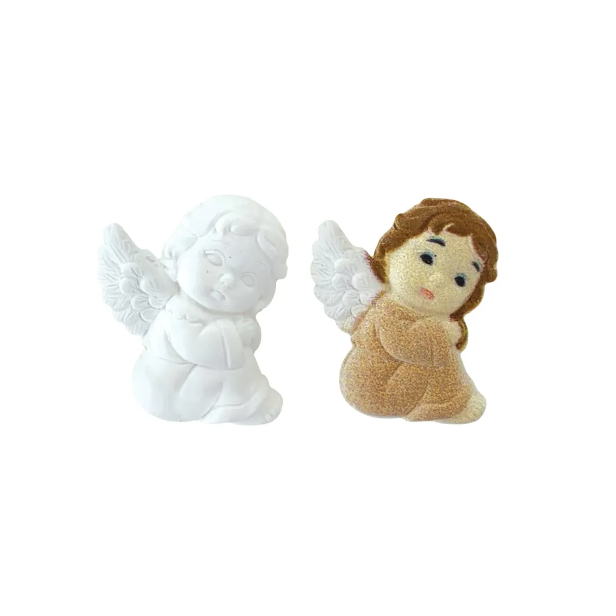 One Wing Sitting Angel Motif – Elegant Decorative Accent